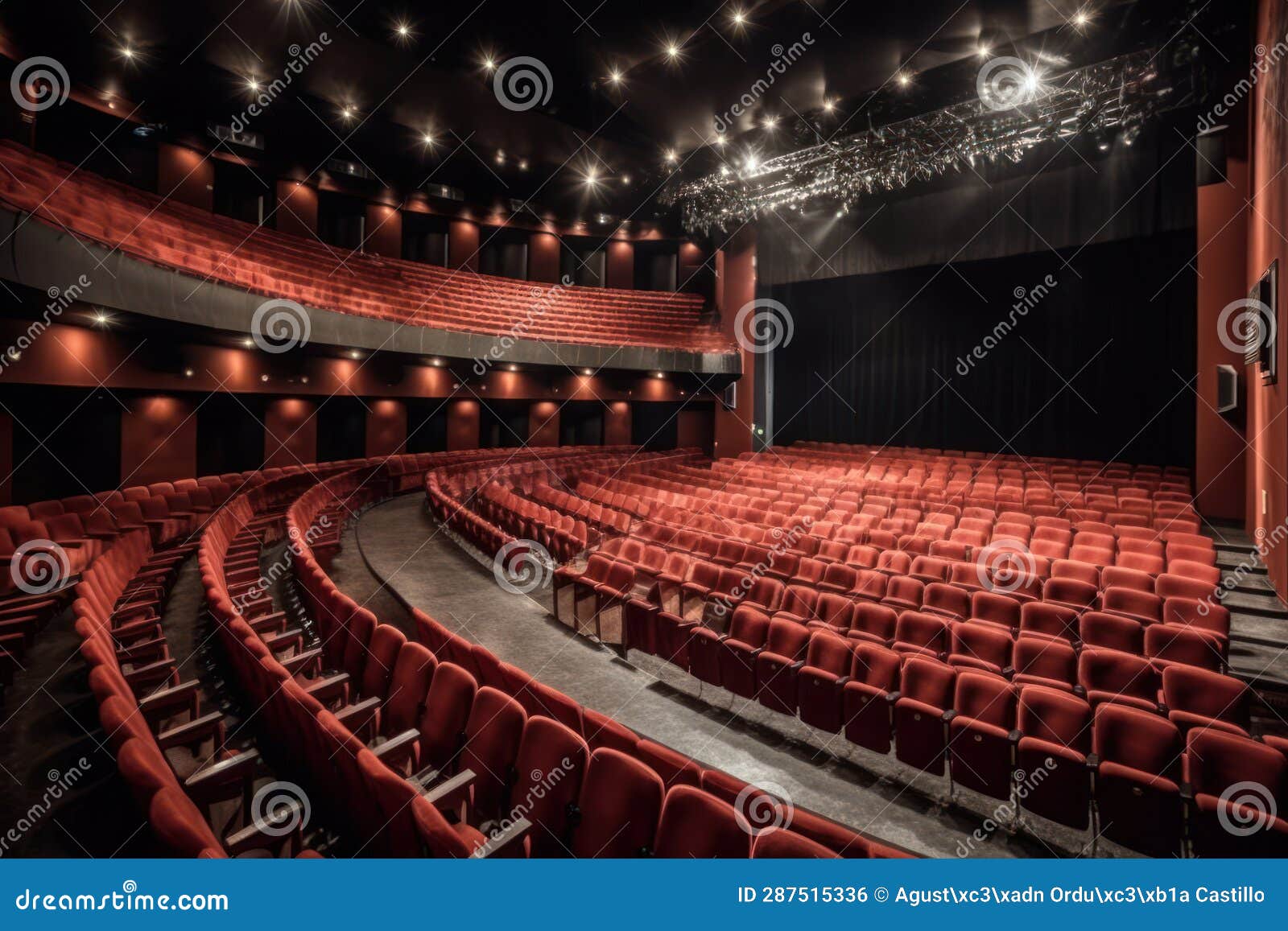 Seating Room of a Large Theater. Stock Photo Image of performance