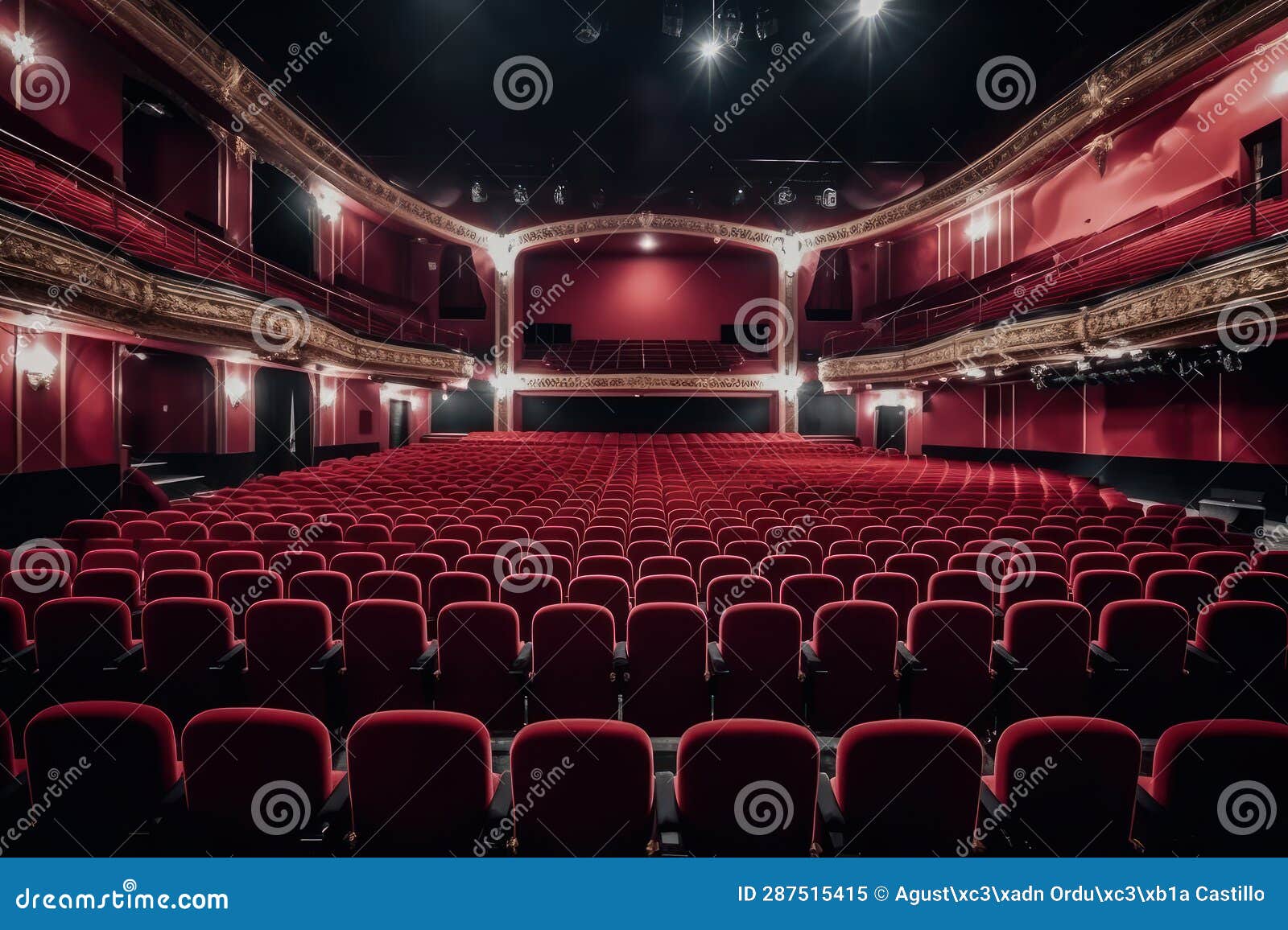 Seating Room of a Large Theater. Stock Image Image of theatre, play
