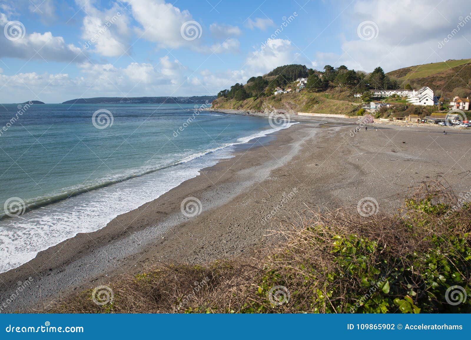 Seaton Cornwall with View Towards Looe England UK Stock Photo Image