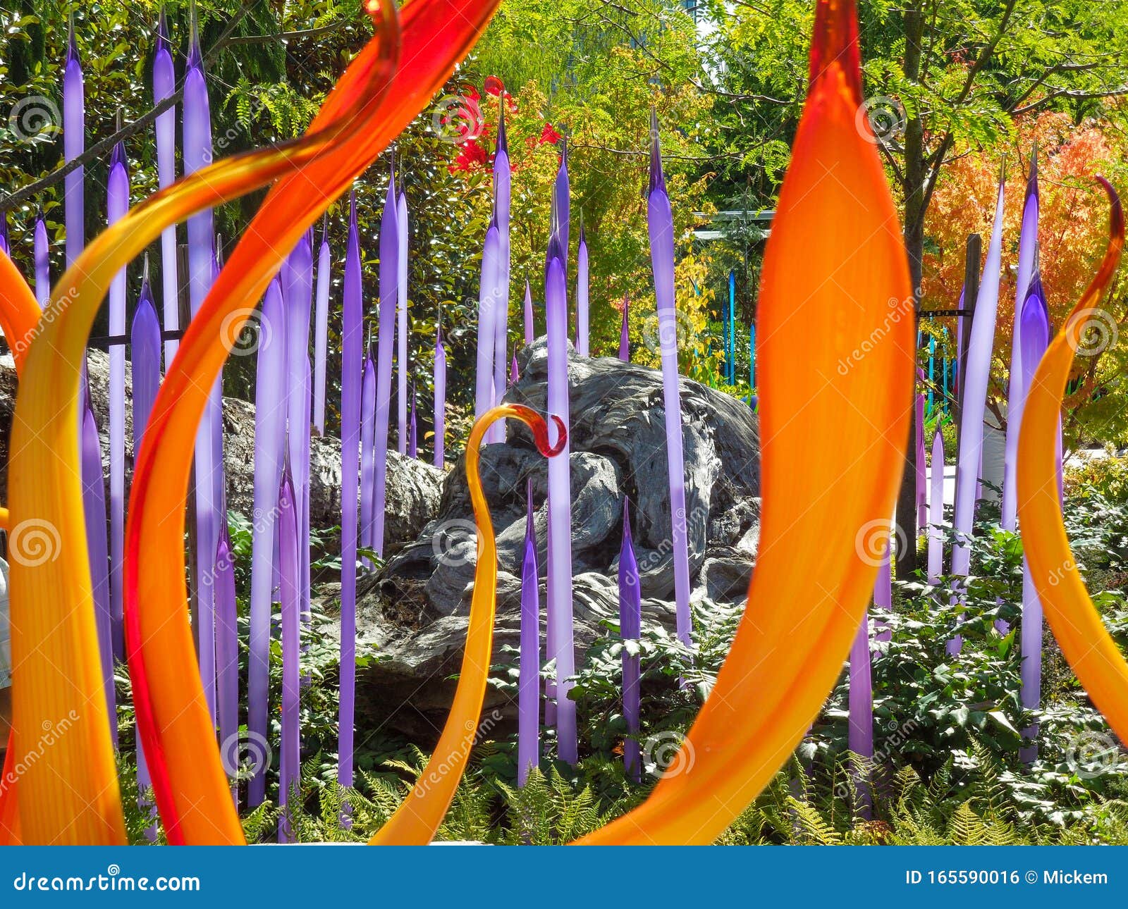 Seattle Dale Chihuly Glass Art Garden Editorial Photo Image Of