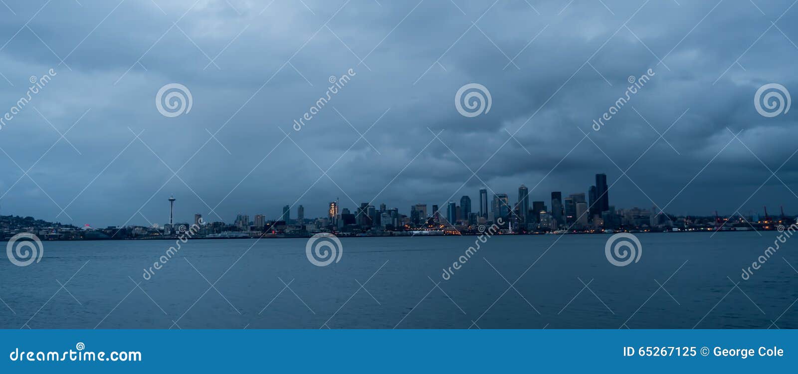 Seattle Night 2 editorial image. Image of pacific, skyline - 65267125