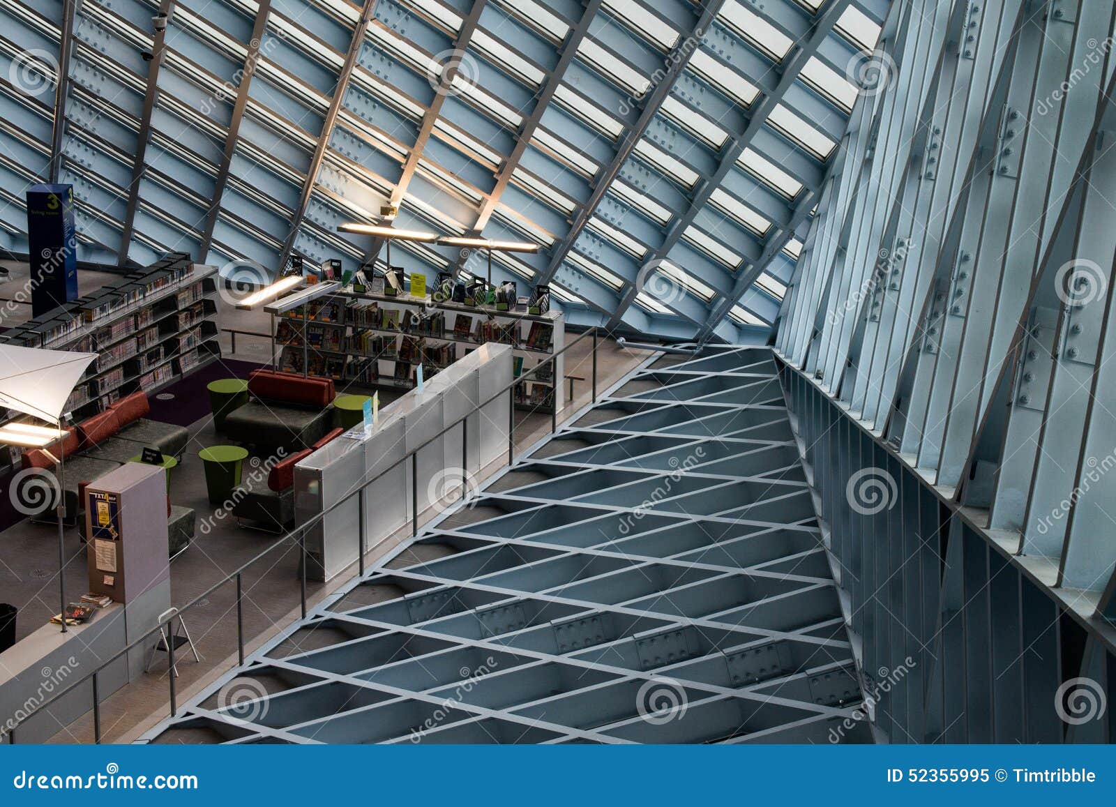Seattle Public Library Interior Editorial Image Image Of