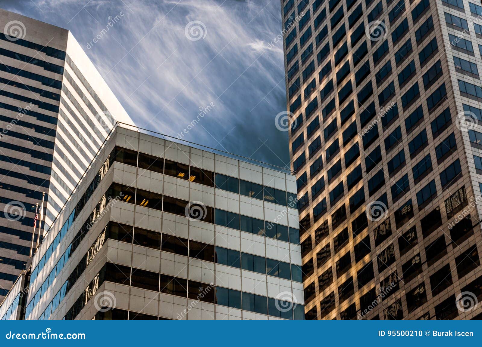 Seattle Skyline with Modern Office Buildings. Stock Photo Image of