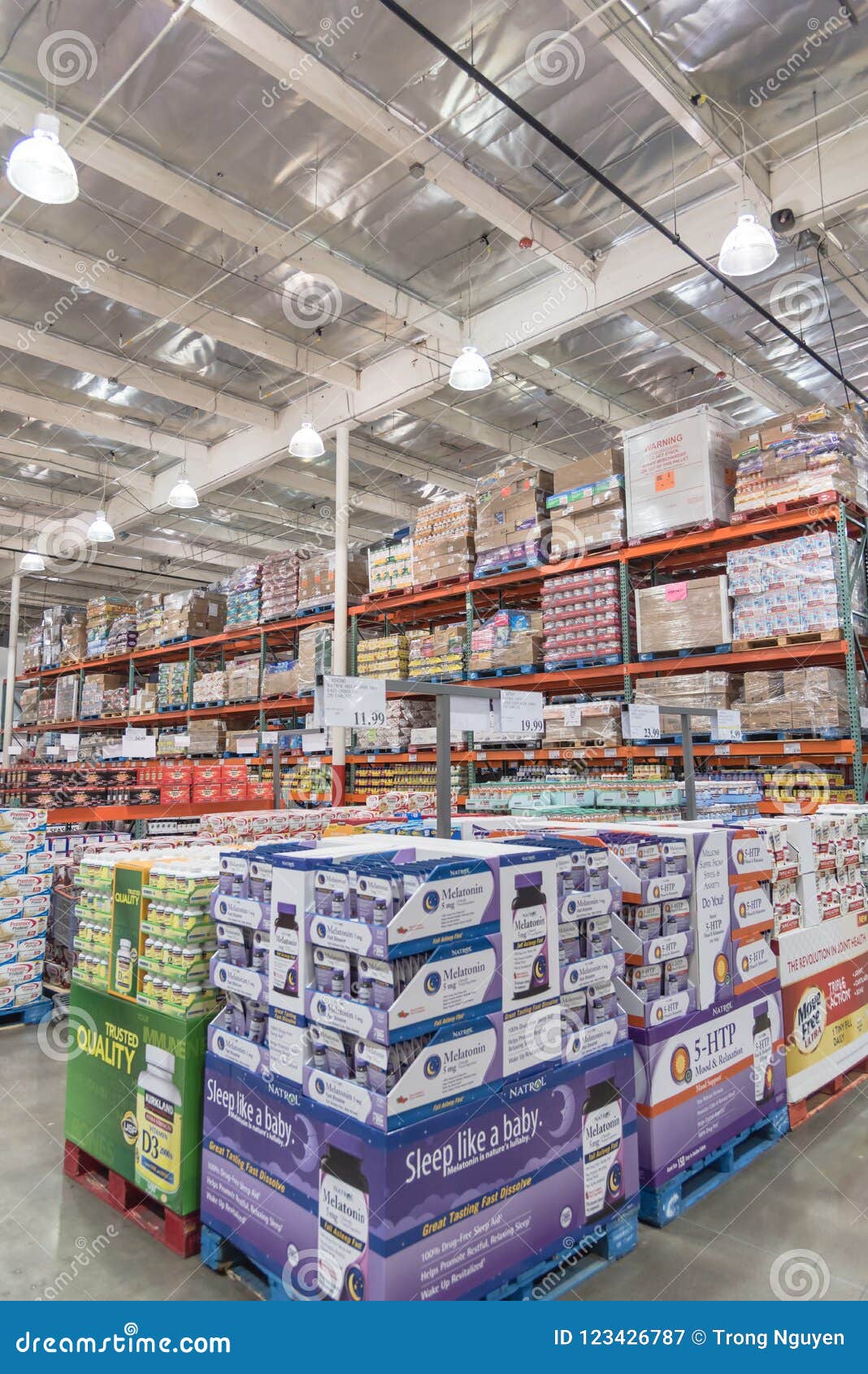Inside Costco Wholesale Store in Seattle, Washington, USA Editorial