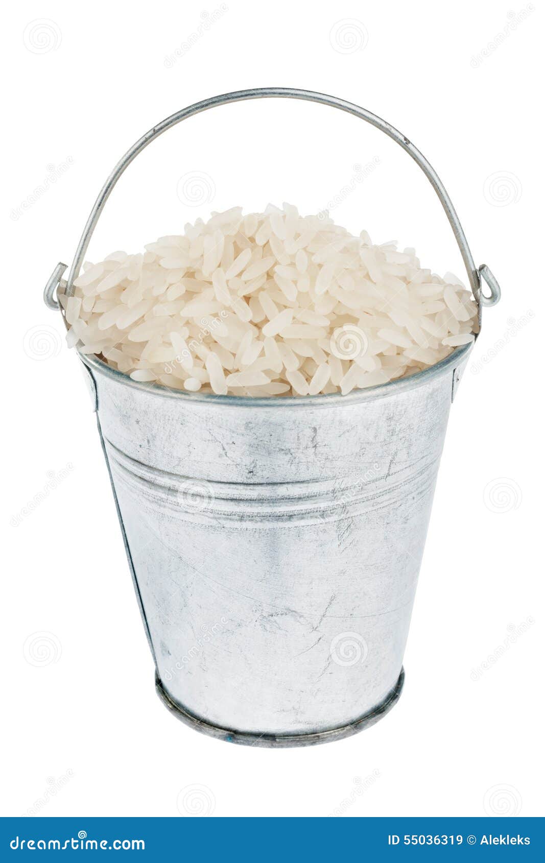 Seau avec du riz image stock. Image du bucketful, matériel - 55036319