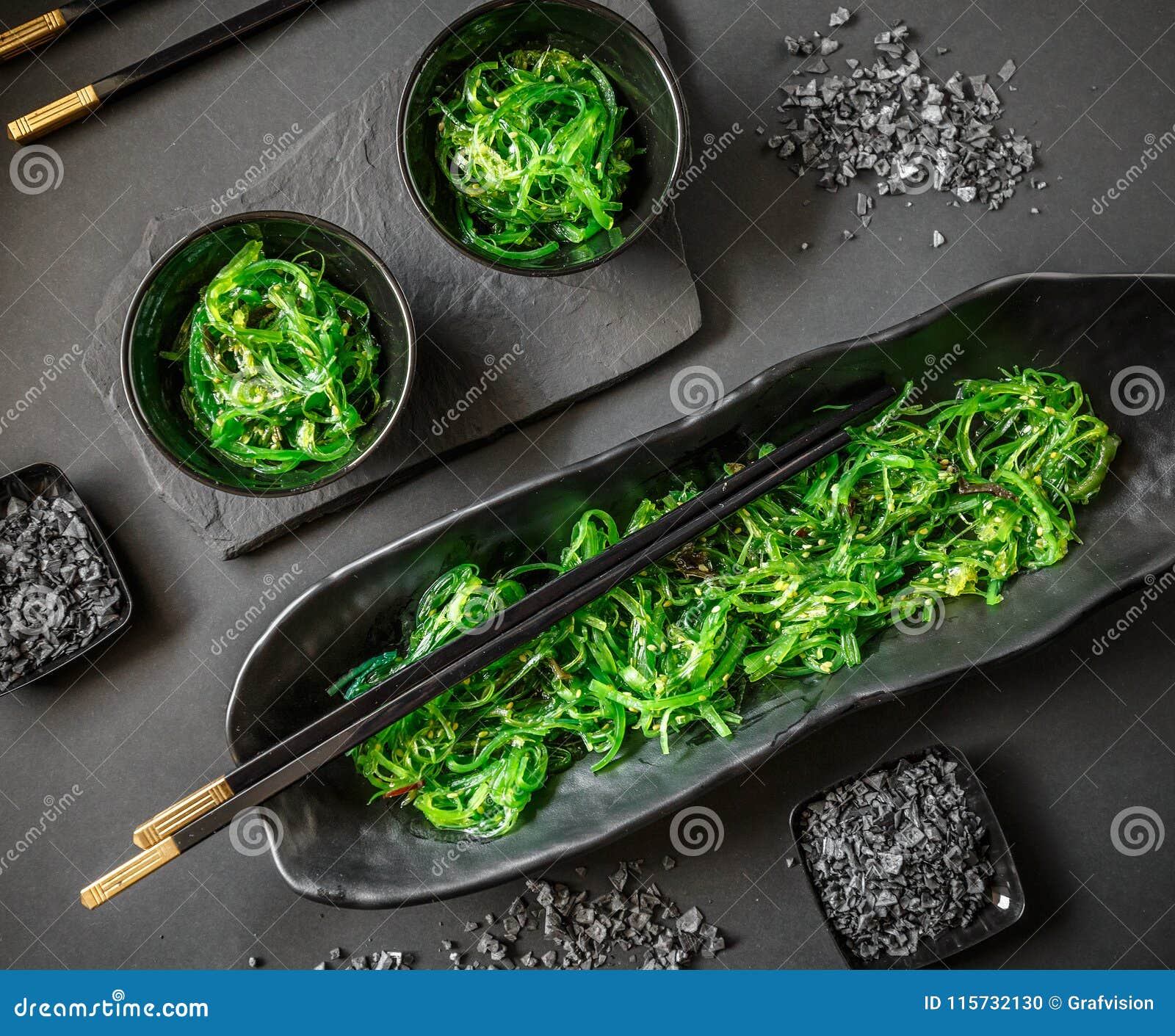 Seaweed Salad Or Chuka Wakame Stock Photo Image Of Gourmet