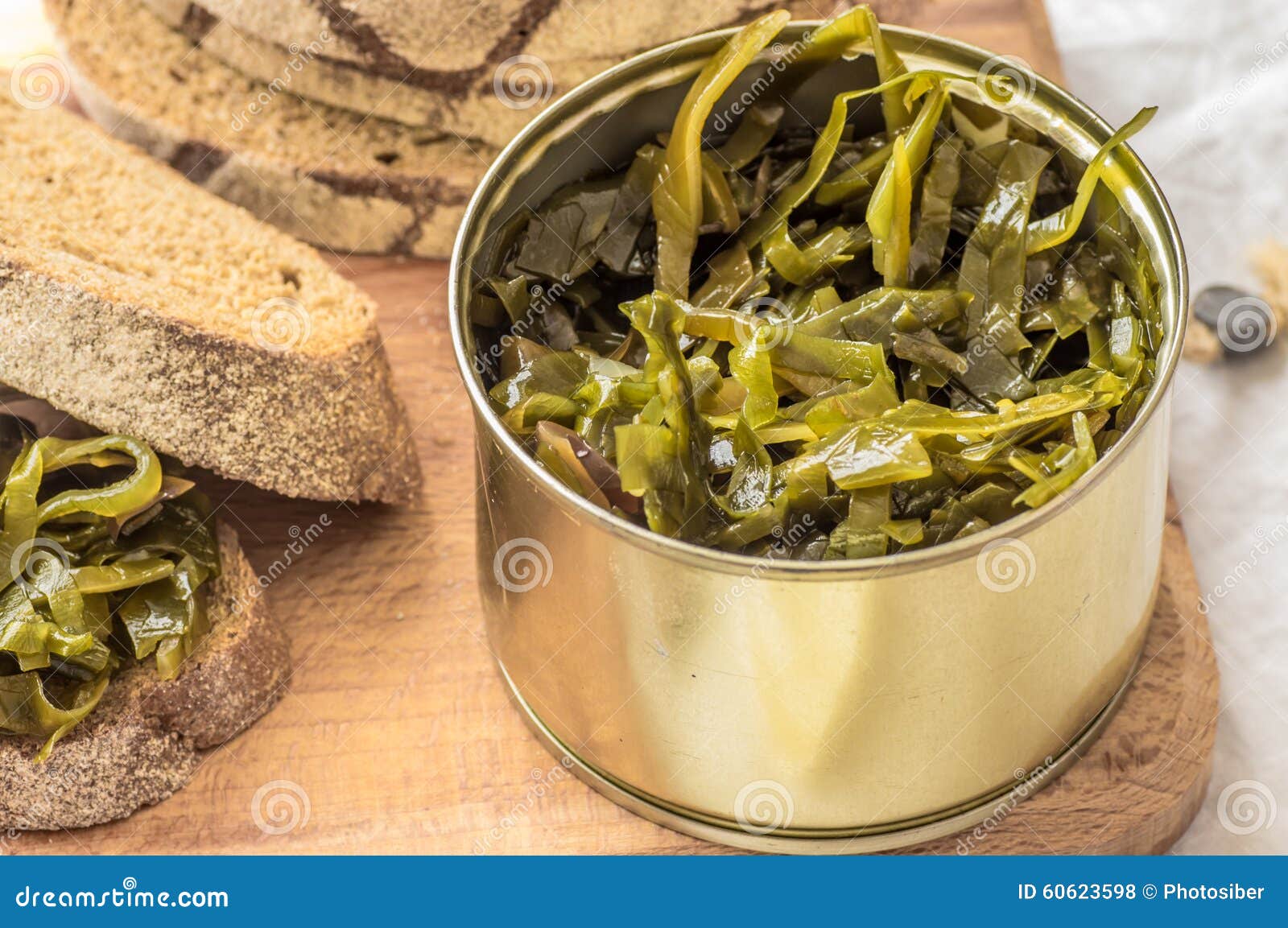 Seaweed salad kelp canned stock photo. Image of algae 60623598