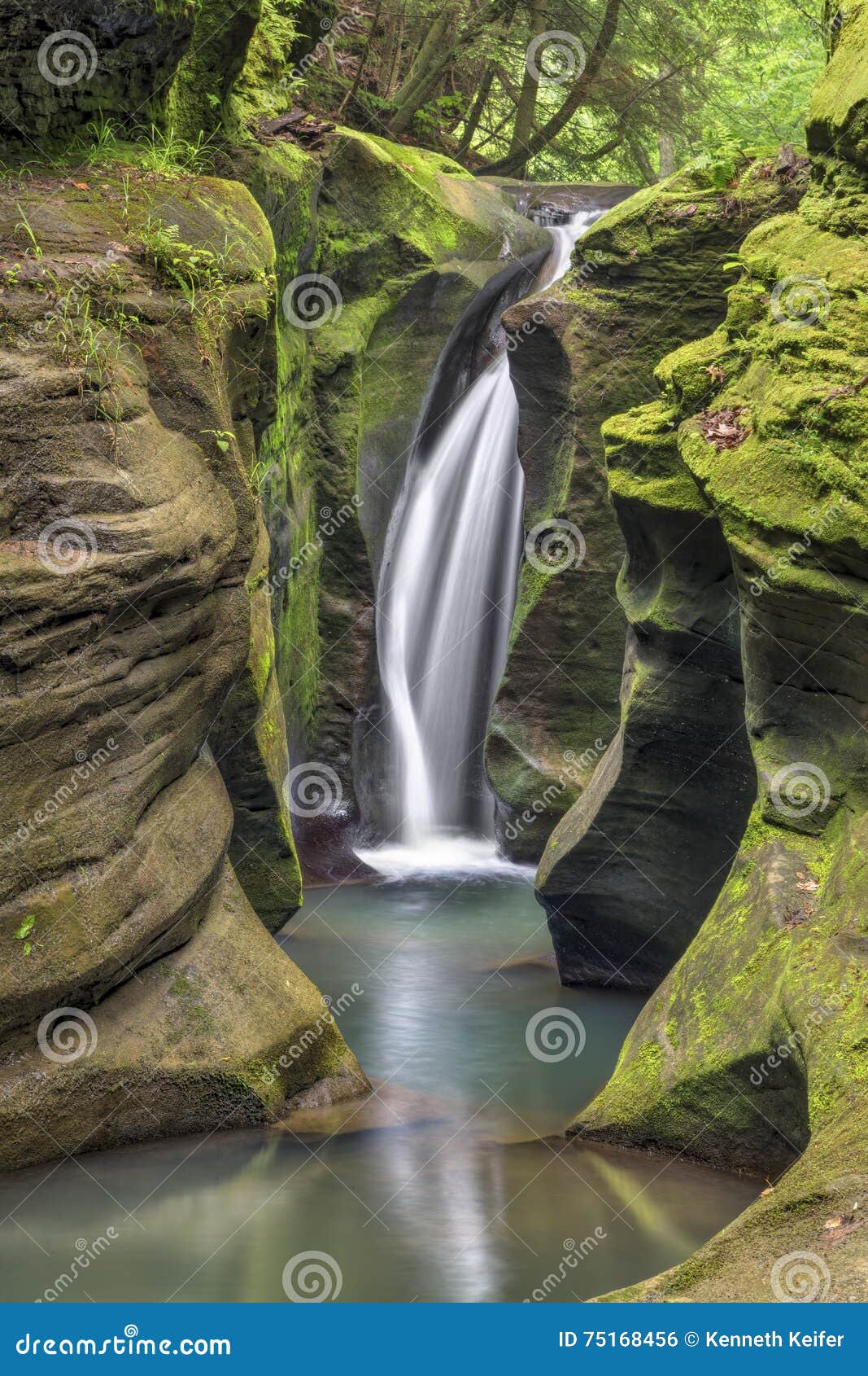 secluded waterfall