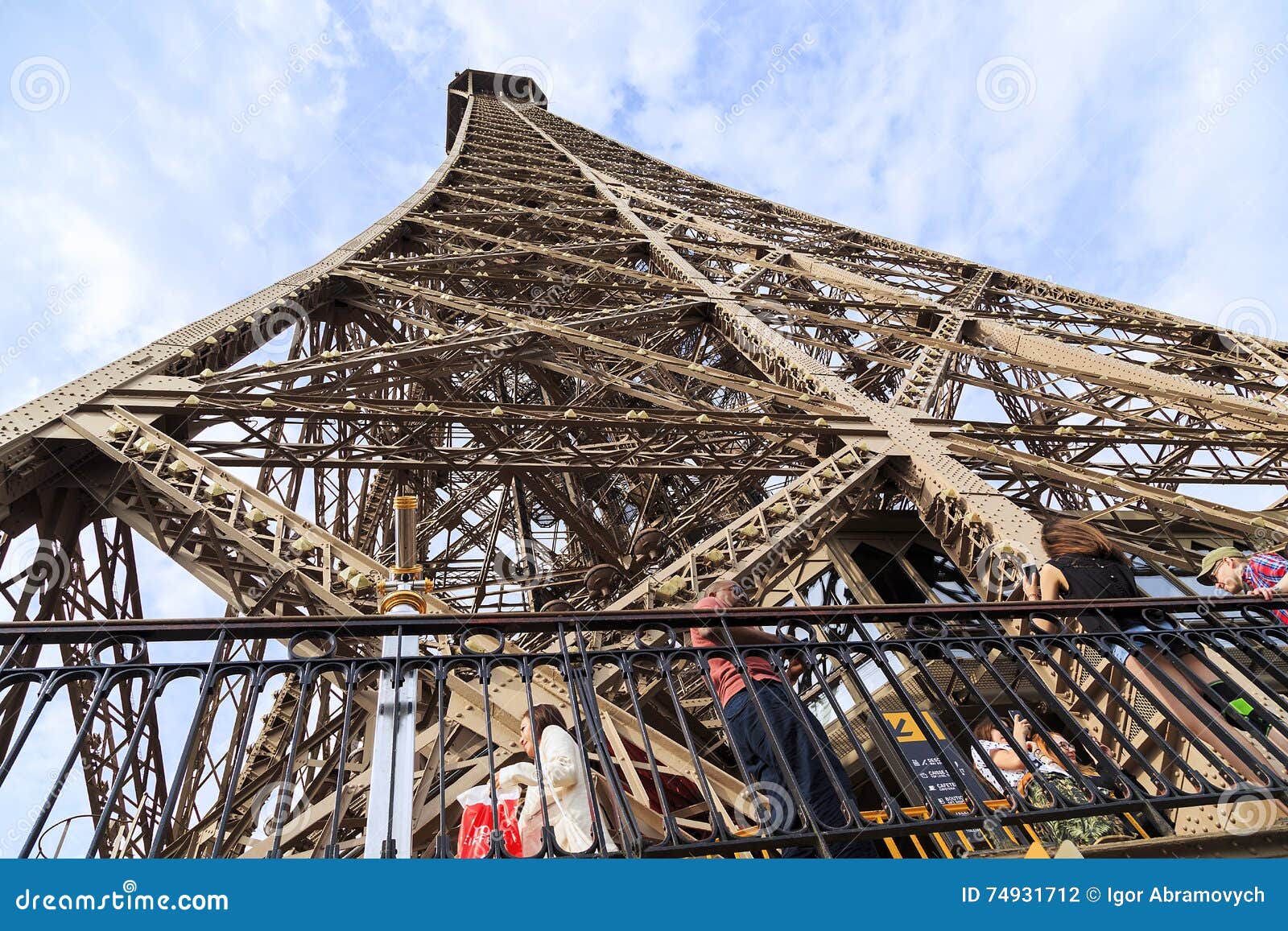 Second Floor of Eifel Tower Editorial Photography - Image of