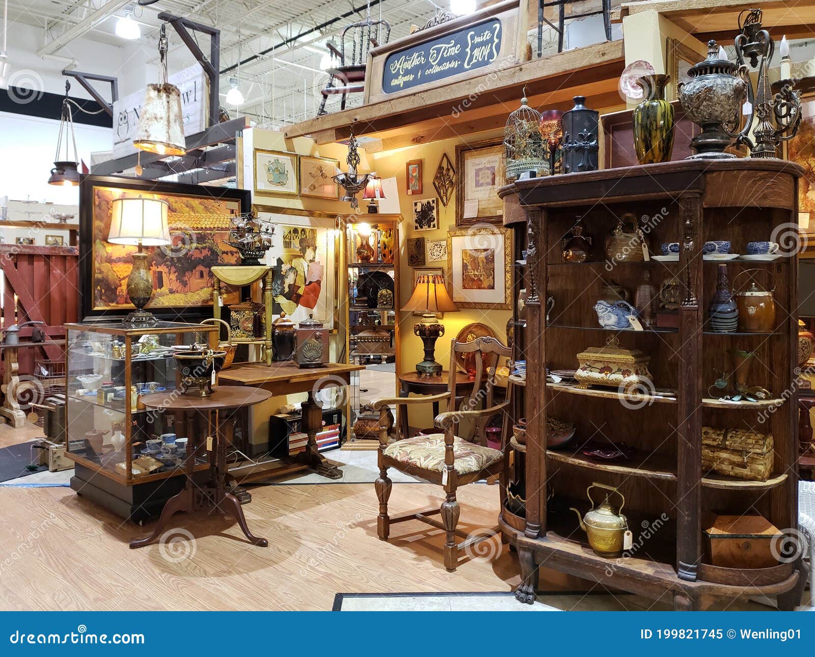 Second Goods for Sale at Antique Store Editorial Image Image of