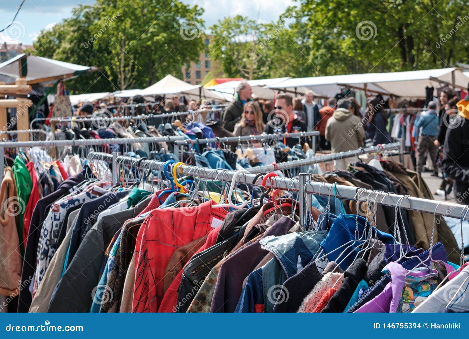 Second Hand Clothing Vintage Fashion On Flea Market Berlin Editorial Stock Image Image Of Clothing Berlin