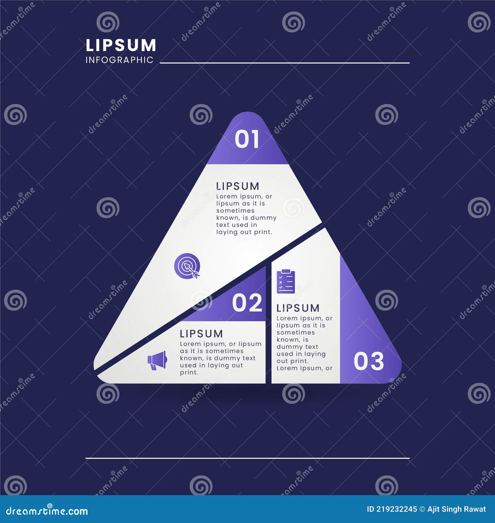 Presentation Business Triangle Infographic Template with 3 Best ...