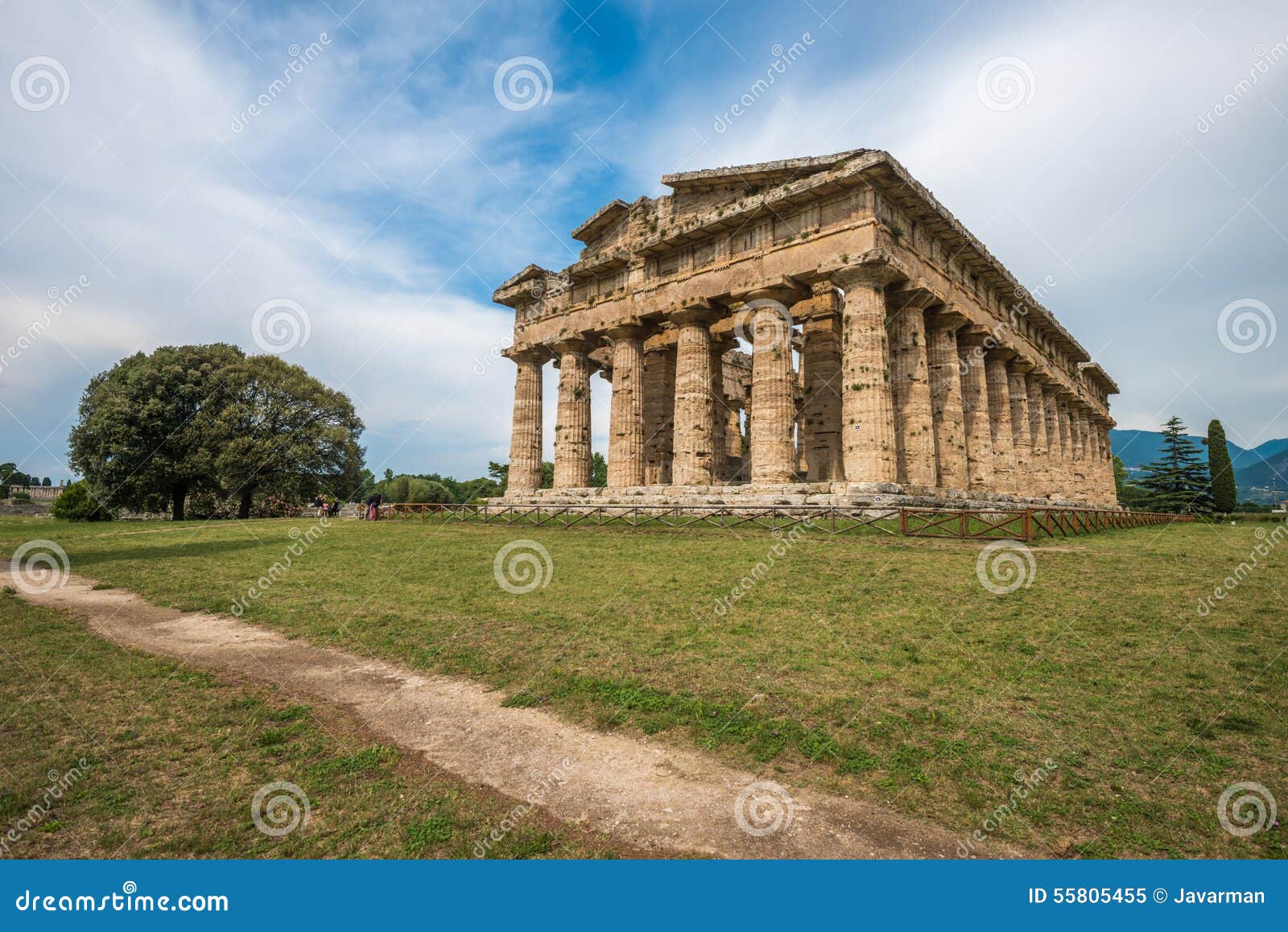 second temple of hera at paestum, campania, italy