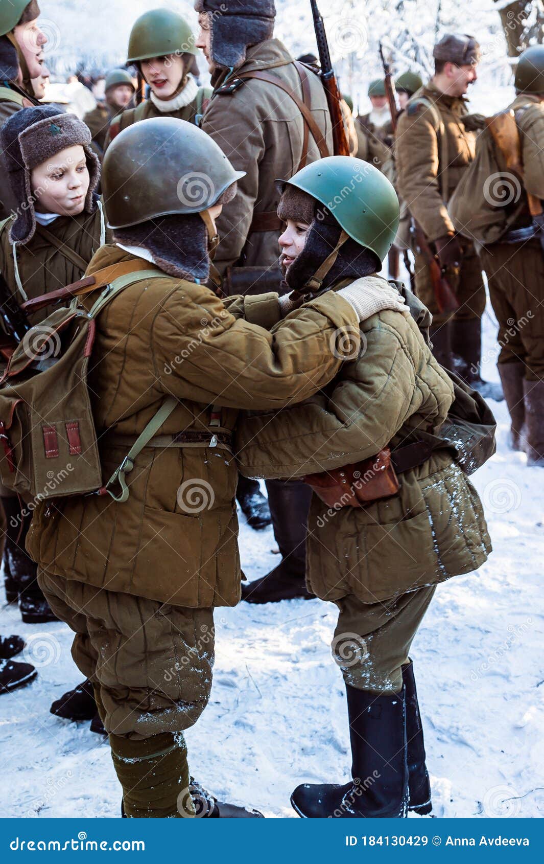 Second World War. Boys before the Battle Editorial Stock Image - Image ...