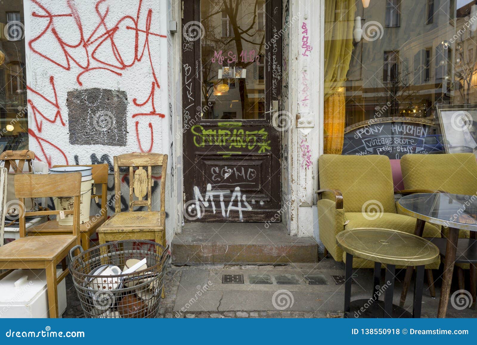 Second Hand Shop In Berlin Kreuzberg Stock Photo Image Of Chair
