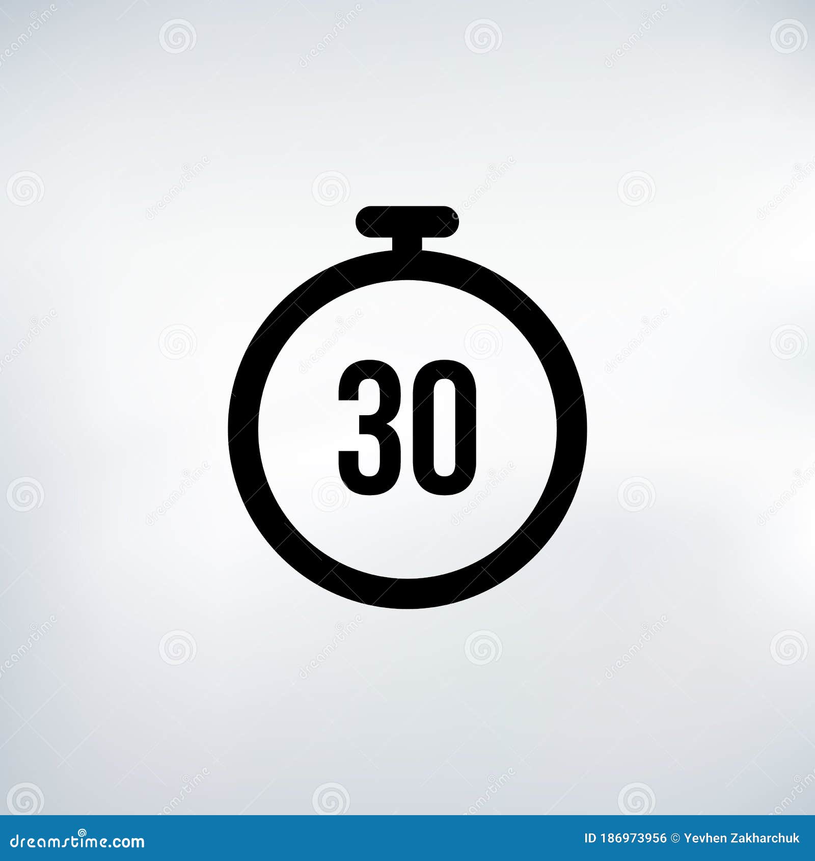 30 Seconds Countdown Timer Set. Interval Icons. Stopwatch Time Measurement Stock Illustration - Illustration digital, clock: 186973956