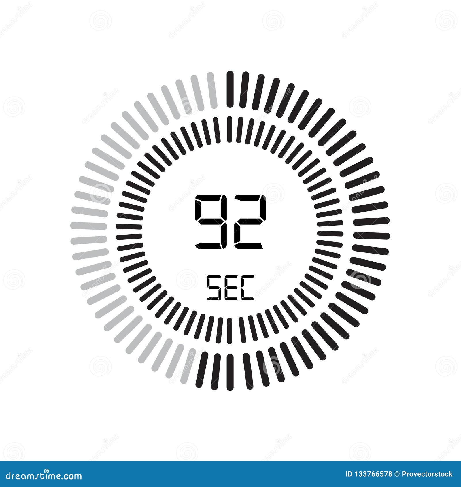 The 92 Seconds Icon Digital Timer Clock And Watch Timer Countdown The 92 Seconds Icon Digital Timer Clock And Watch Timer Countdown