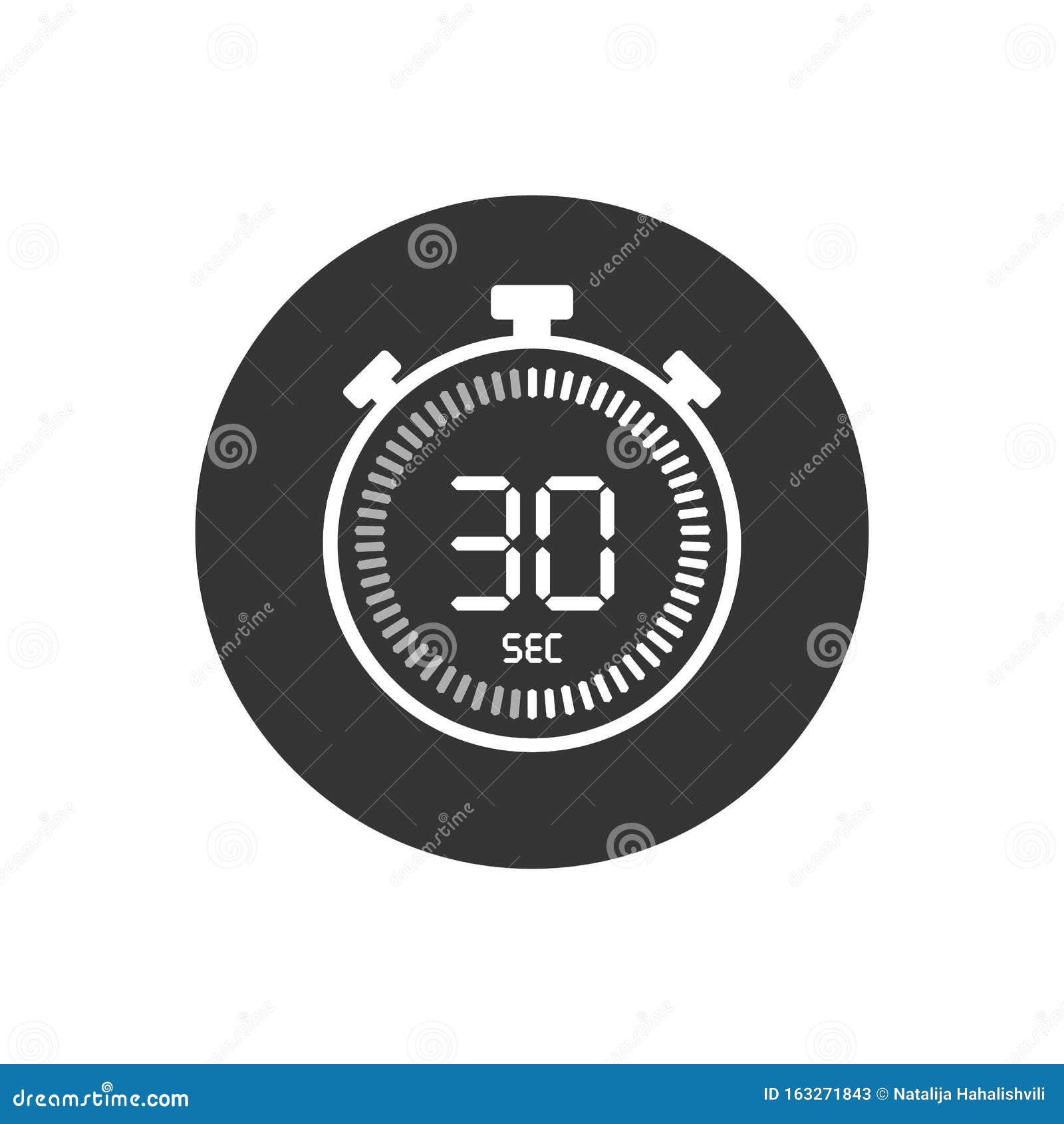 The 30 Seconds, Vector Icon, Digital Timer. Clock Timer, Stock Vector - Illustration of arrow, measure: 163271843