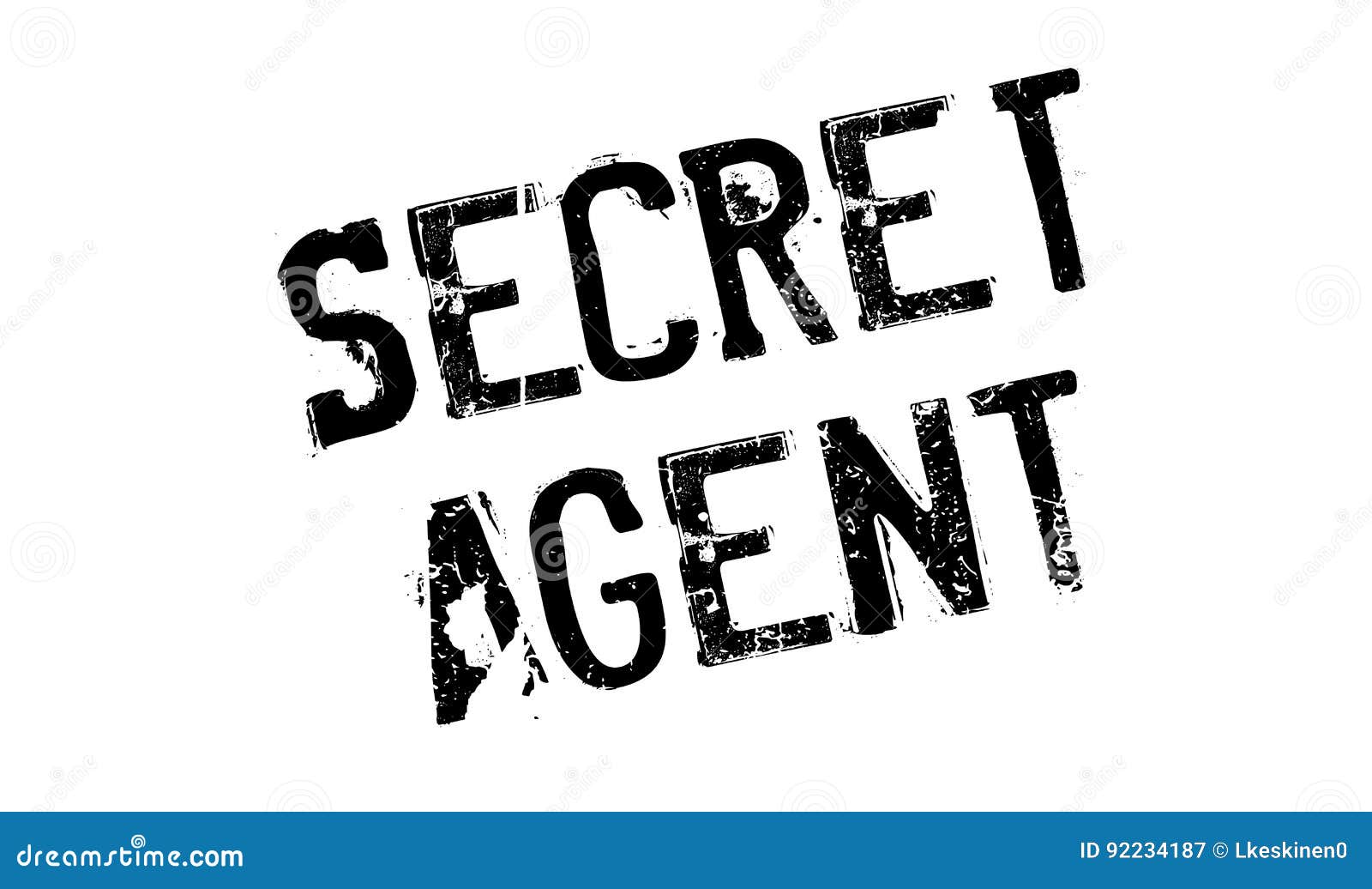 secret agent rubber stamp