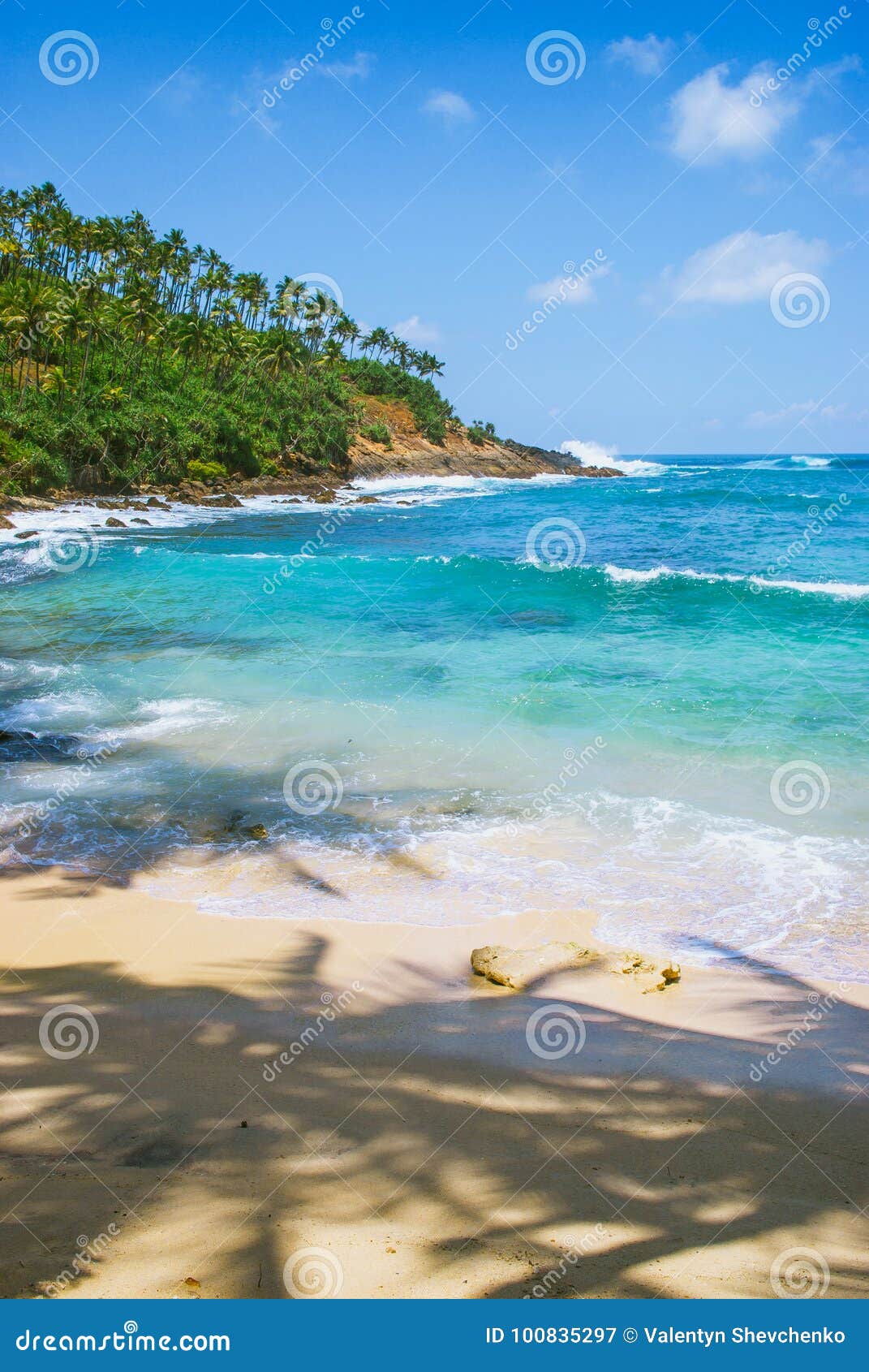 Secret Beach in Mirissa, Sri Lanka Stock Image - Image of bentota ...