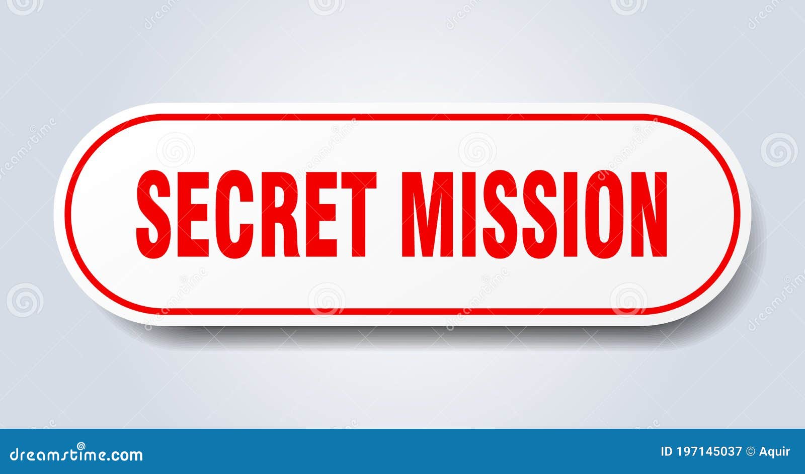 Secret mission sticker. stock vector. Illustration of square 197145037
