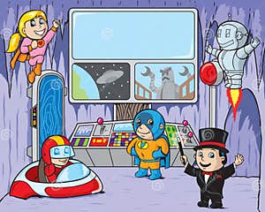 Secret Super Agents Couple Cartoon Man And Women Spy Characters With Secret Super Agents Couple Cartoon Man And Women Spy Characters With