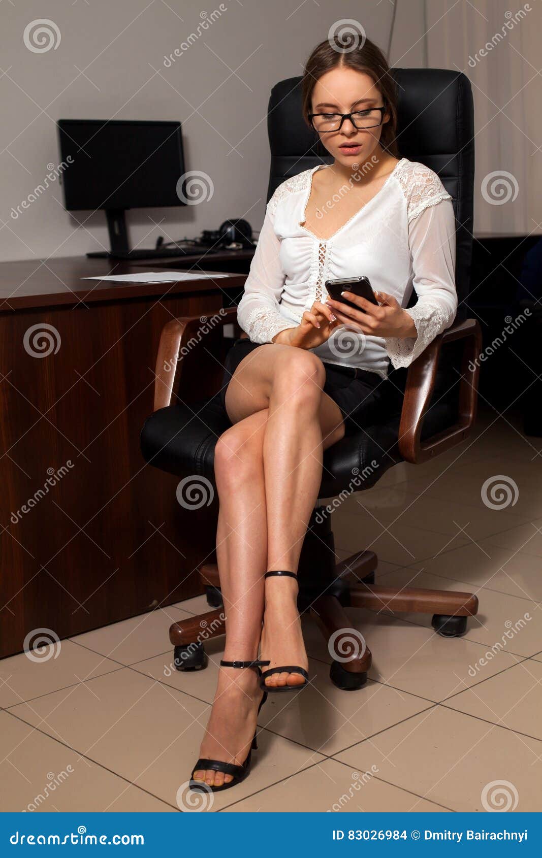 Secretary Works in the Office Stock Photo Image of working, computer