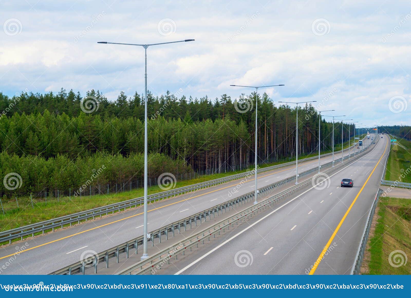 Section of Highway M11. the Direction in the Direction of St