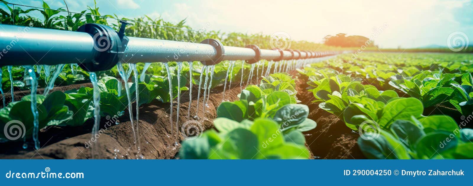 Section of the Pipeline Where Water is Distributed through a Drip