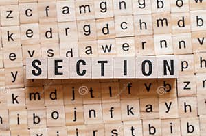 Section Word Concept Stock Image Image Of Internal 142879619