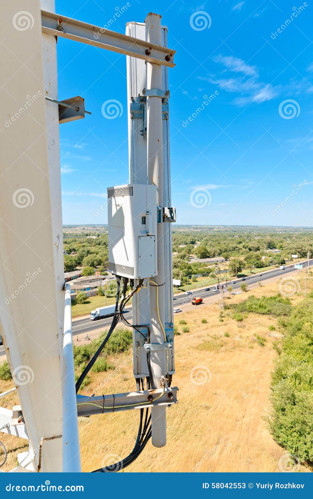 Sector Antenna Base Station Cellular Communication Stock Image Image
