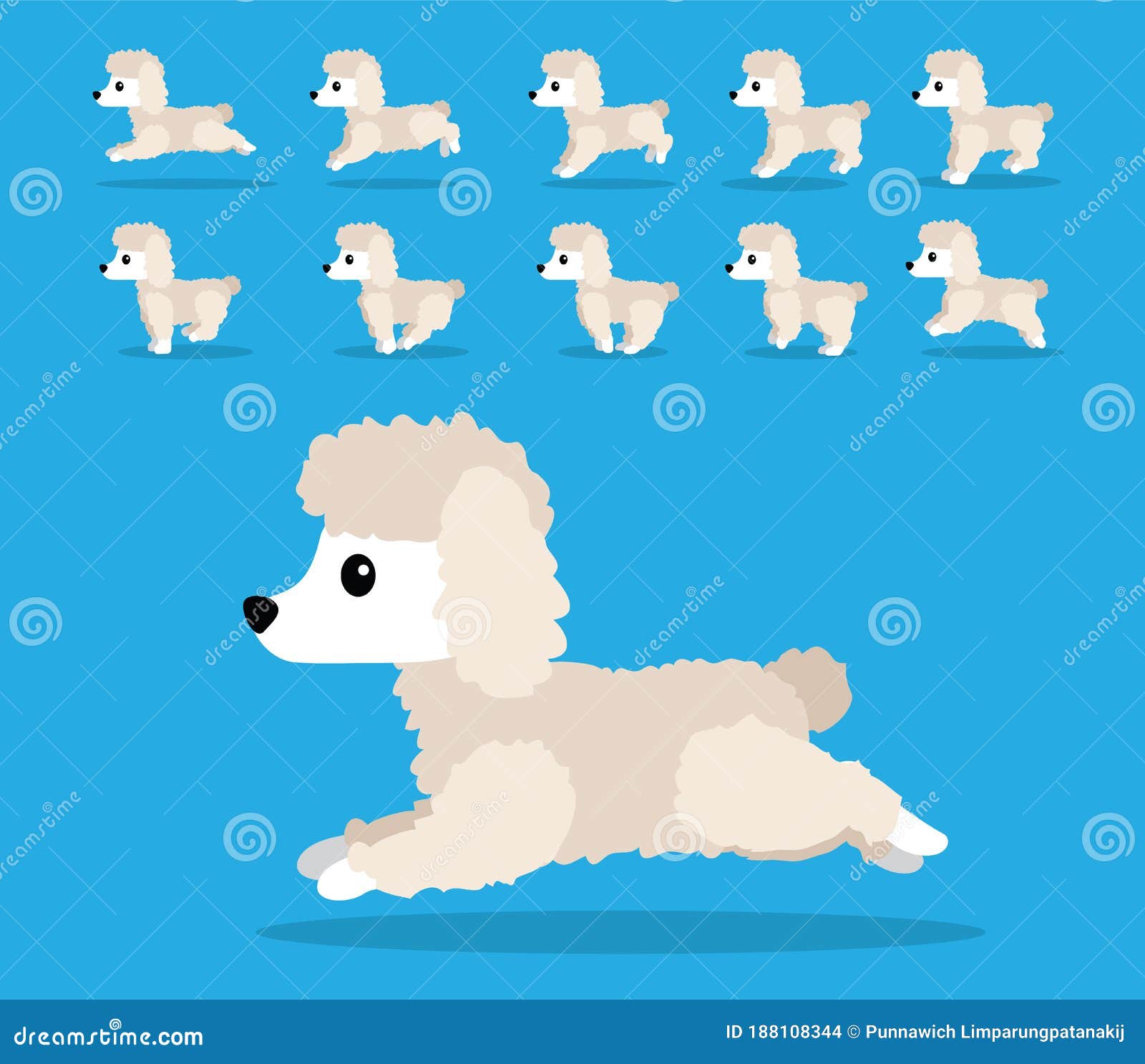 Secuencia De Animación Animal Vectores De Dibujos Animados De Perro  Estándar De Caricatura De Perro Ilustración del Vector - Ilustración de  mascota, secuencia: 188108344
