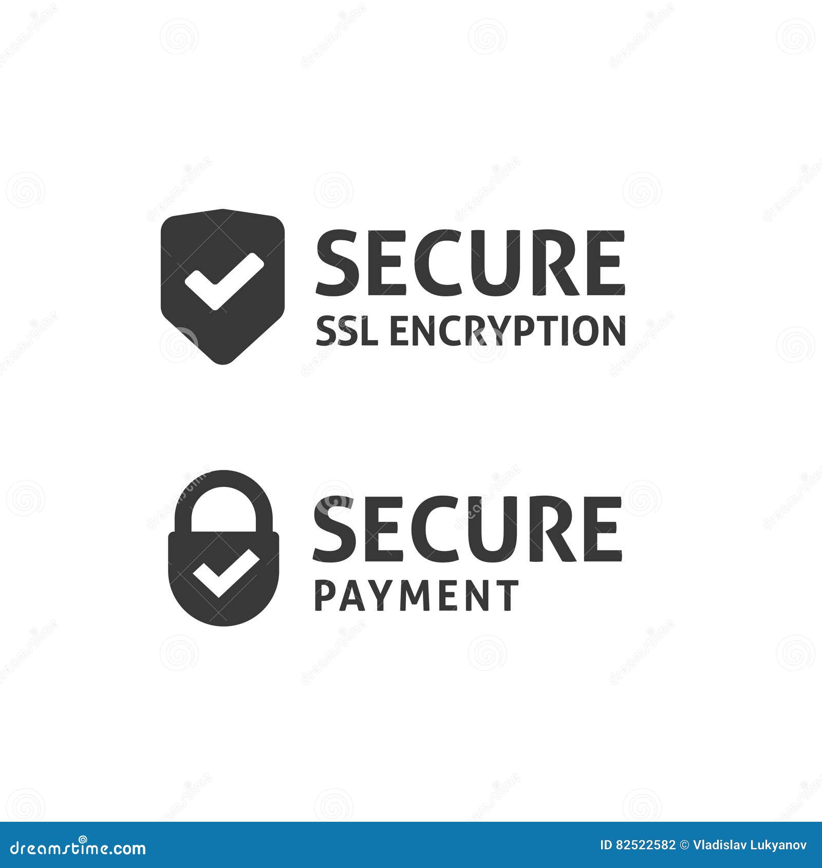 secure connection icon, secured ssl shield, protected payment, safe data