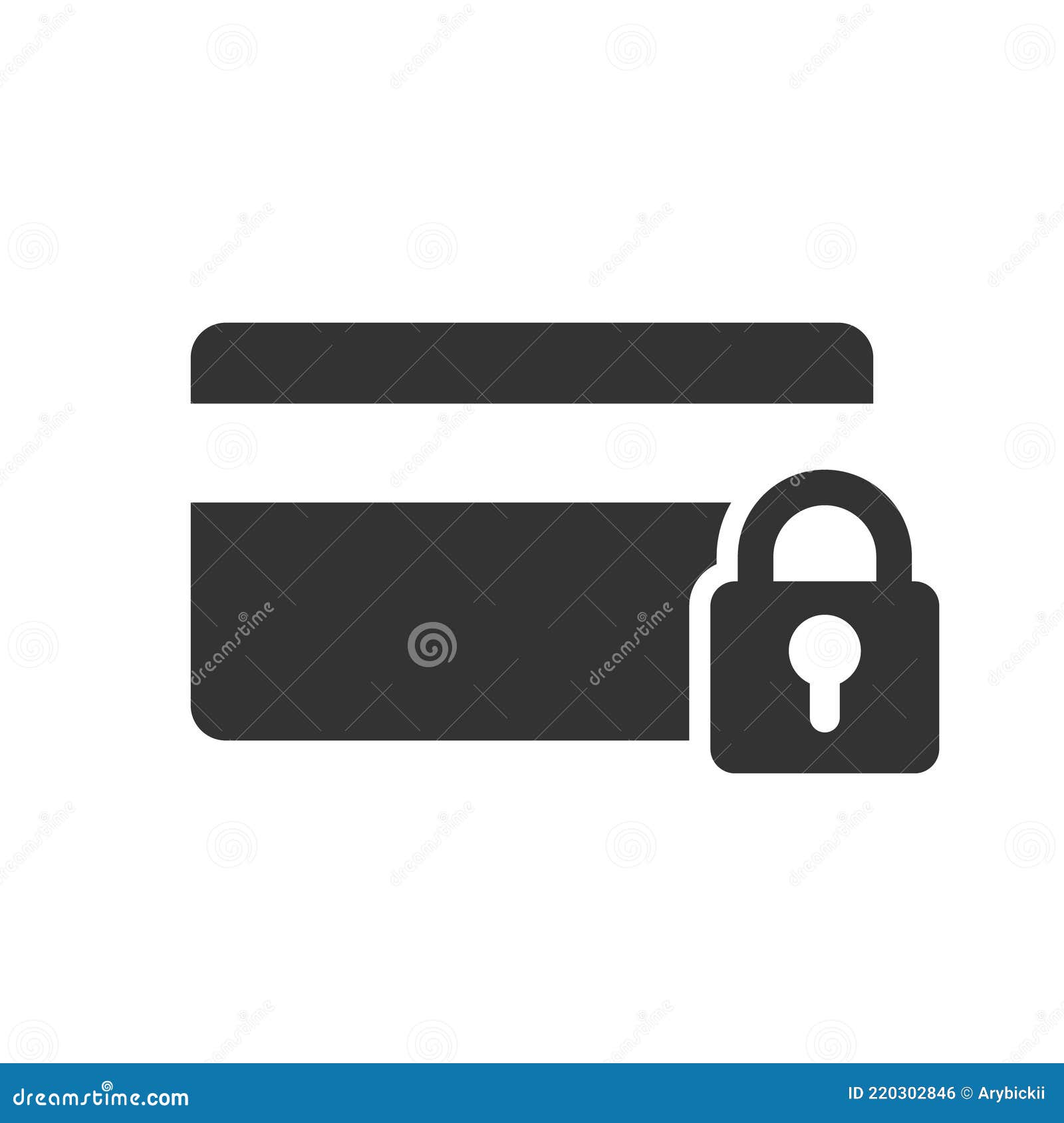 Secure credit card icon stock vector. Illustration of sales 220302846