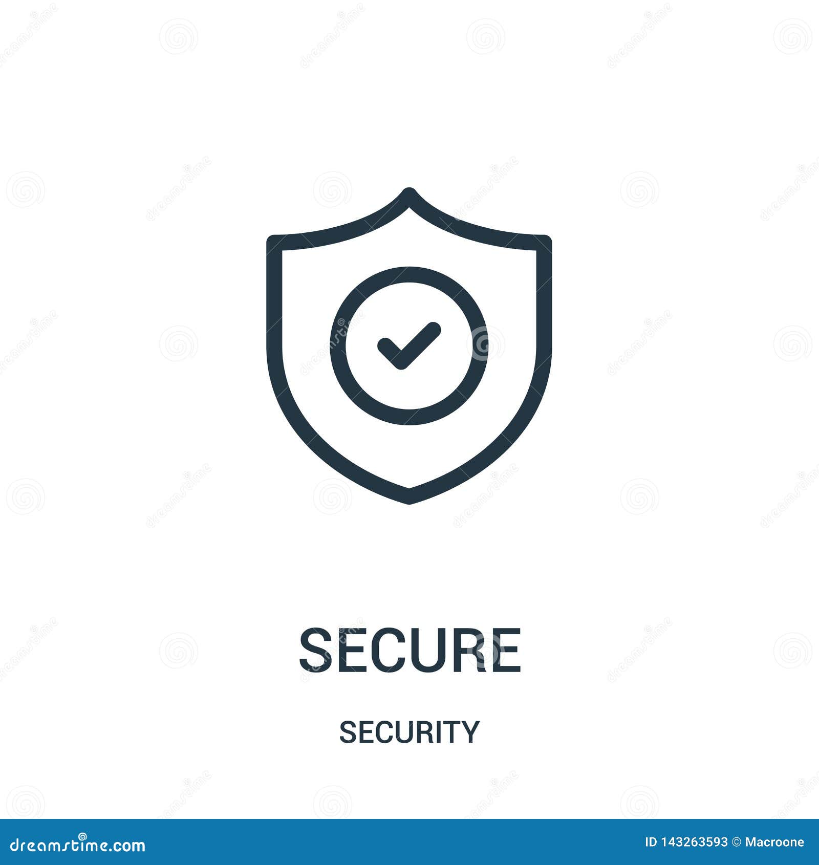 secure icon  from security collection. thin line secure outline icon  