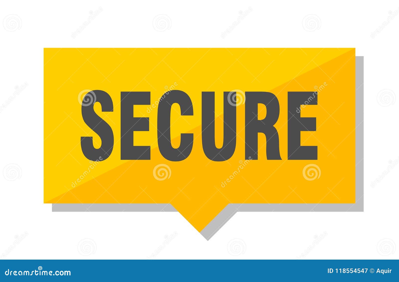 Secure price tag stock vector. Illustration of mark 118554547