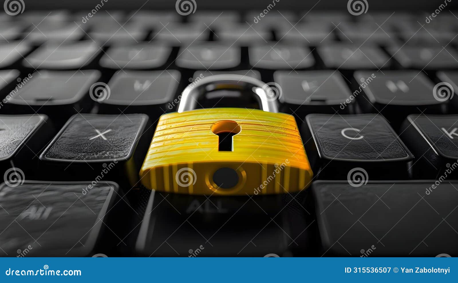 secure your digital world: padlock on keyboard's enter key. concept cybersecurity measures, secure