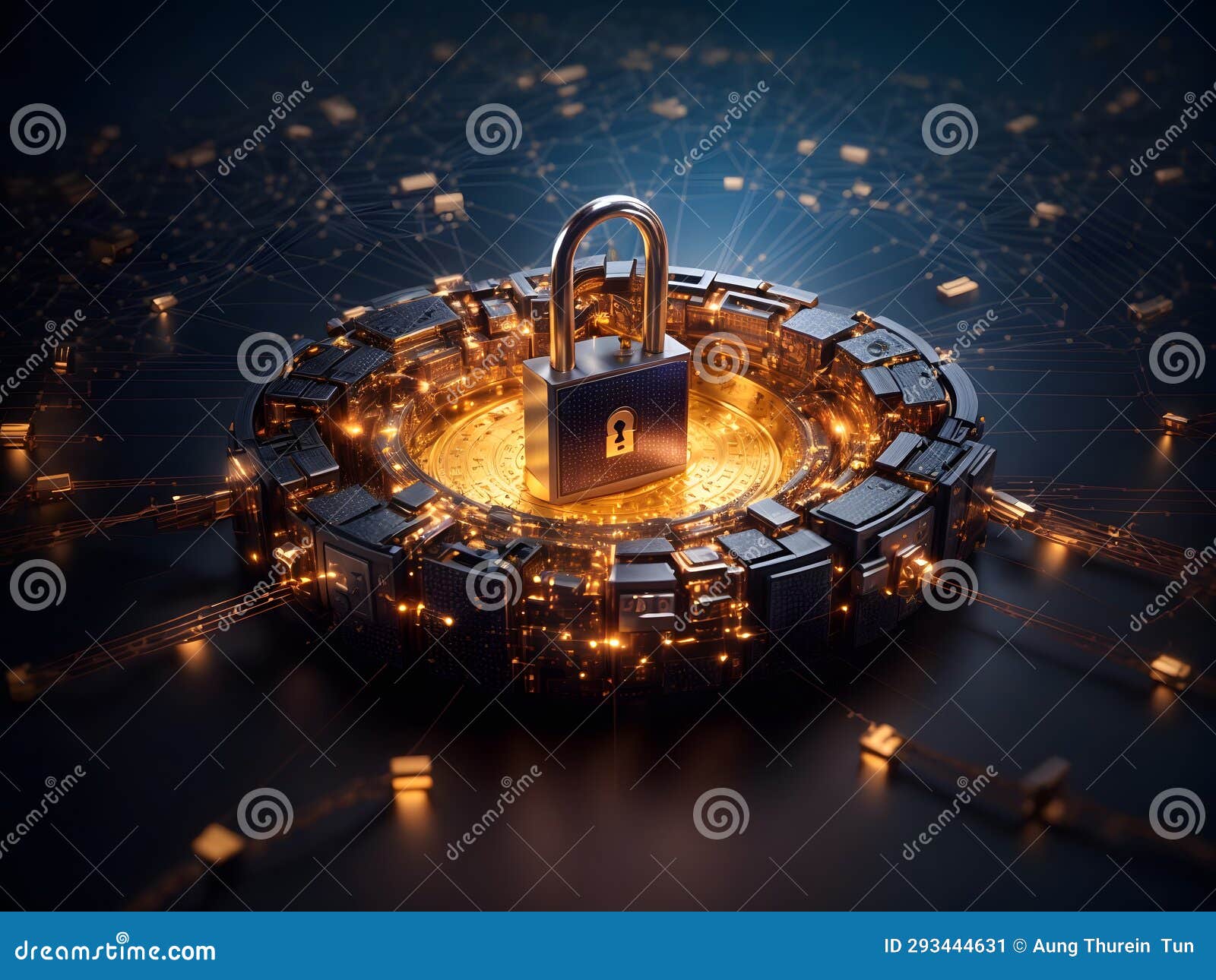 Securing Digital World: Data Privacy and Cybersecurity Stock Image