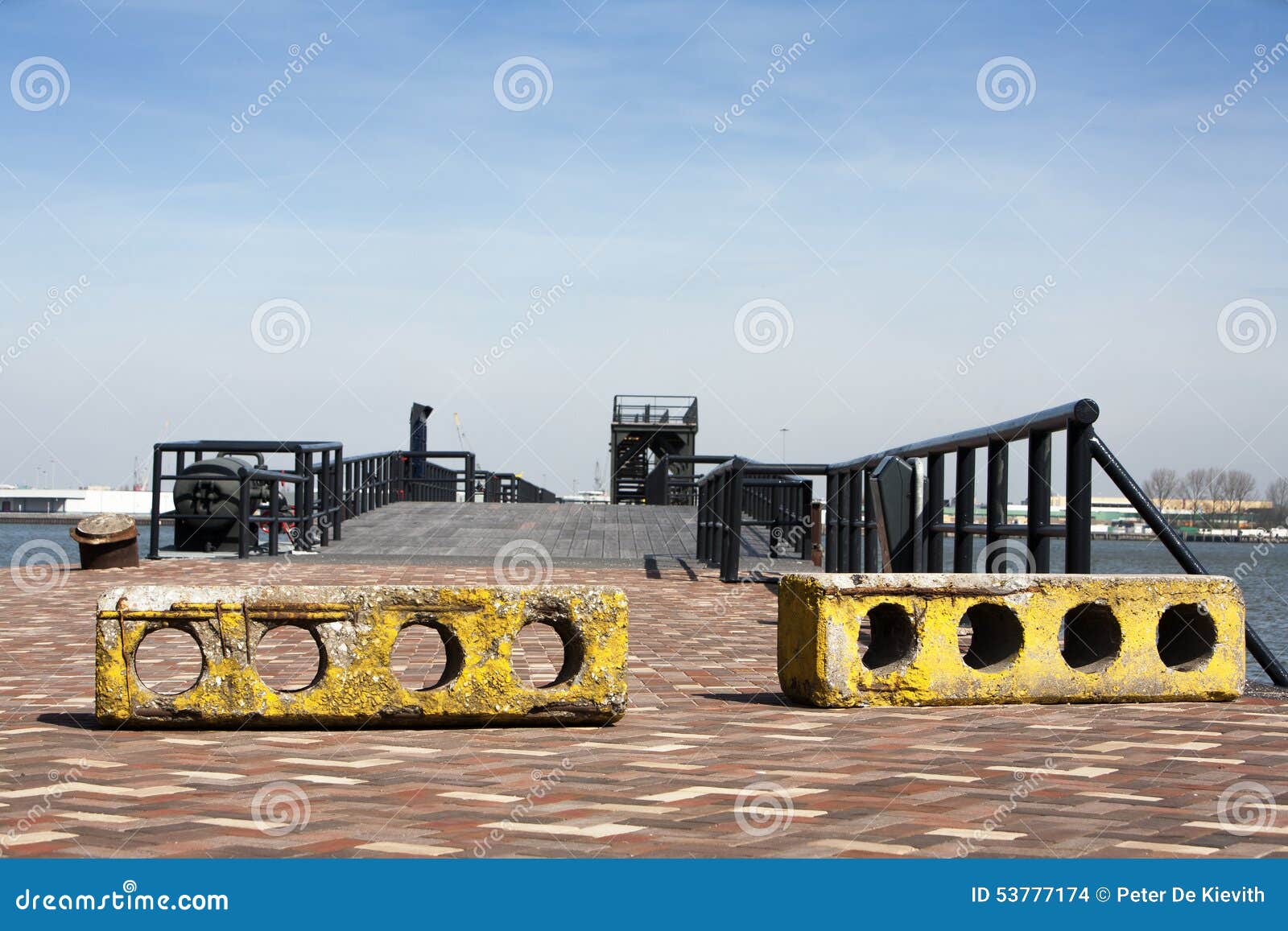 Security barricades stock photo. Image of rotterdam, bridge 53777174