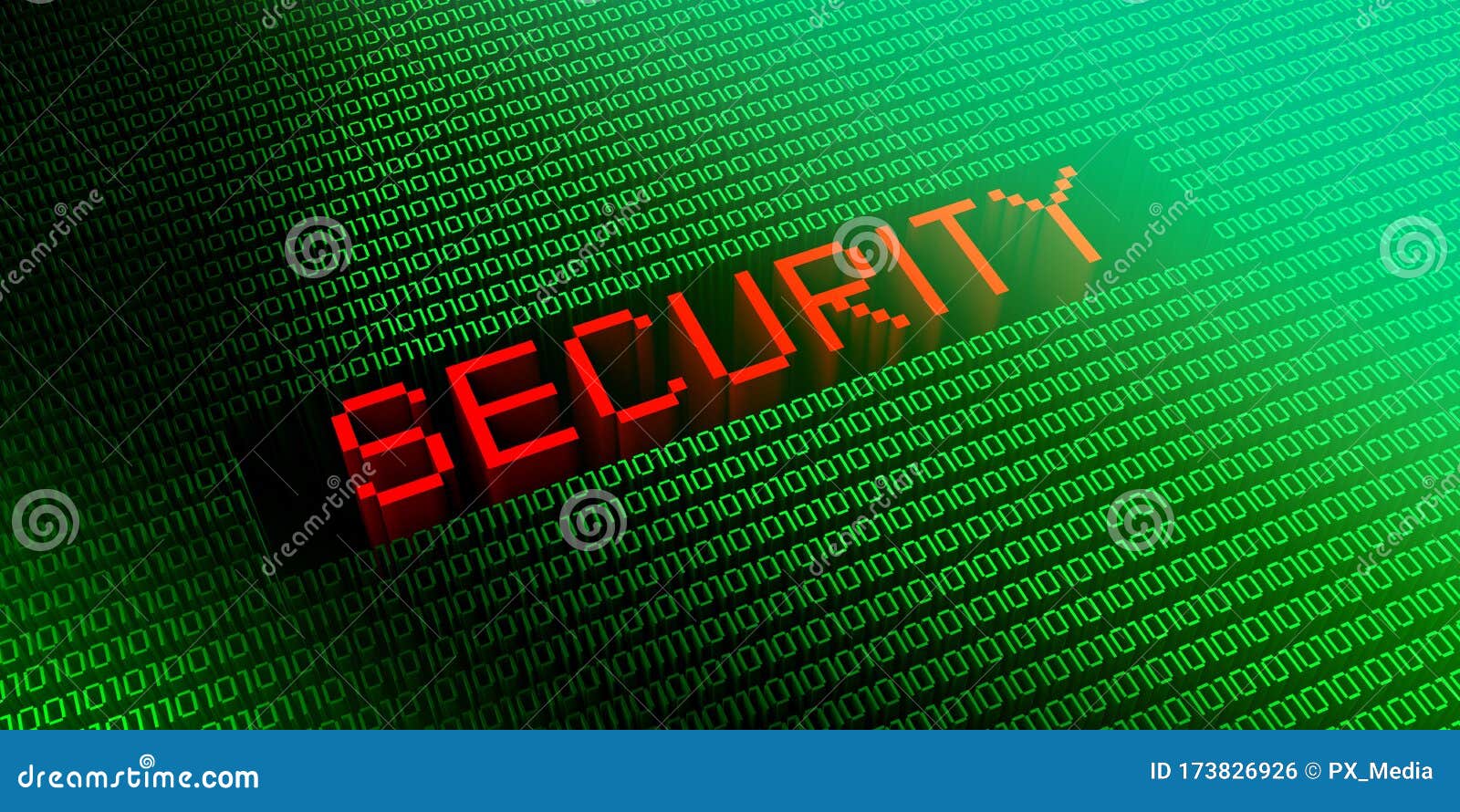 Security - Binary Code Concept Stock Illustration - Illustration of ...