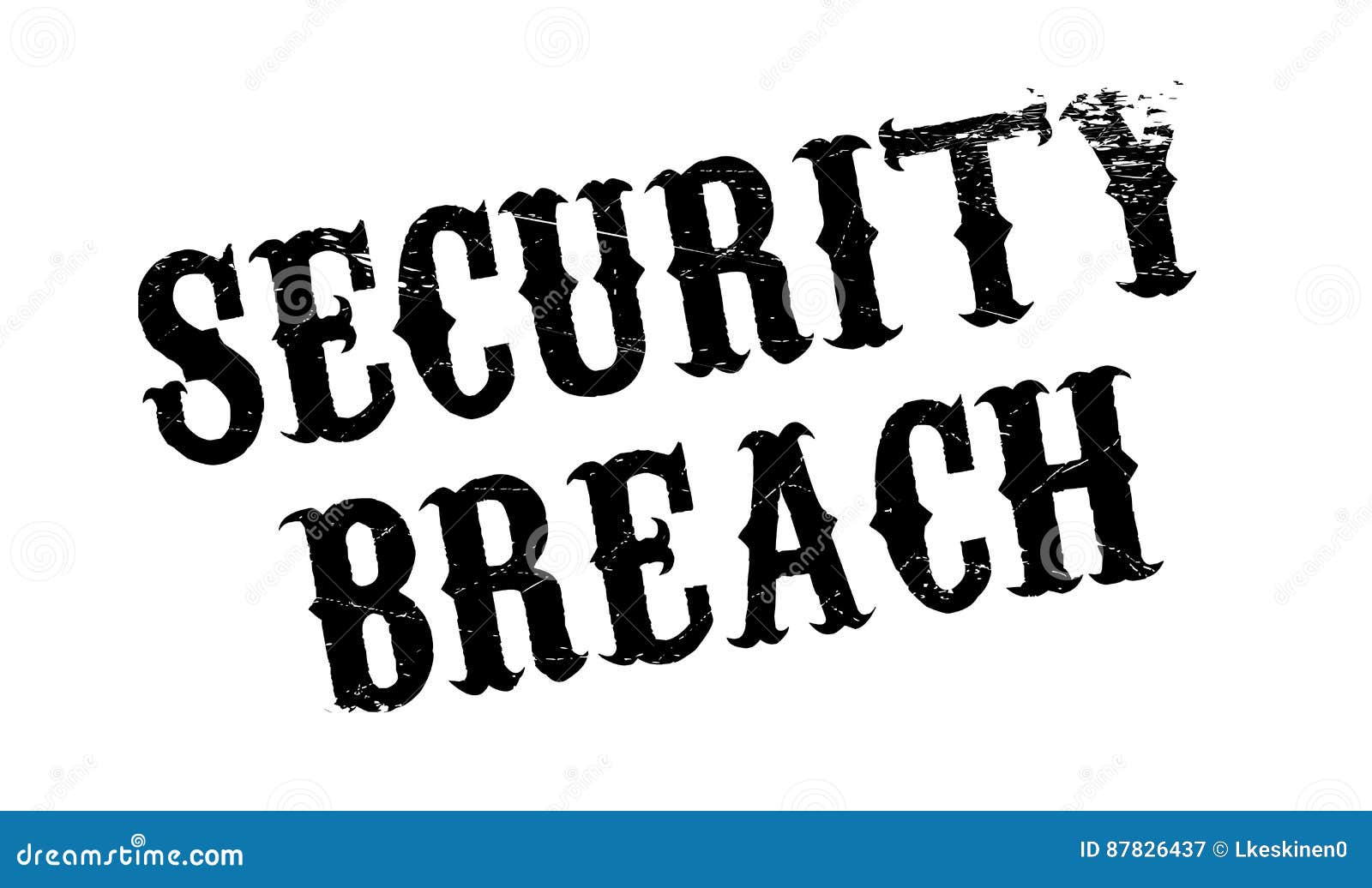 Security Breach Rubber Stamp Stock Vector - Illustration of measure ...