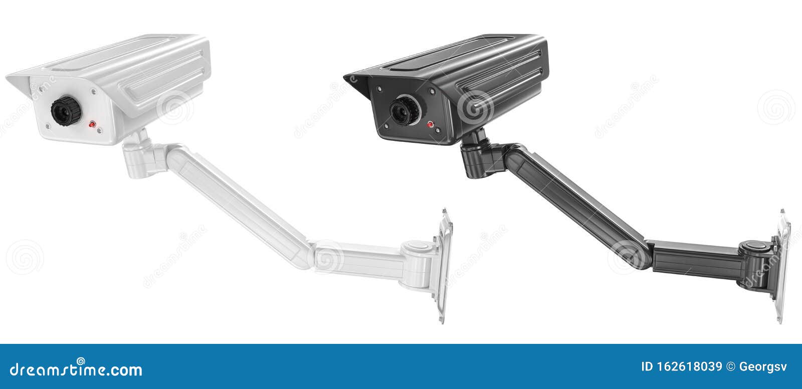 Security Camera Black and White Stock Illustration Illustration of