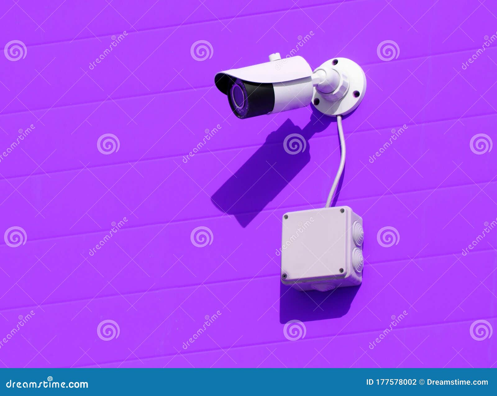 Security Camera on the Bright Wall Stock Photo Image of business
