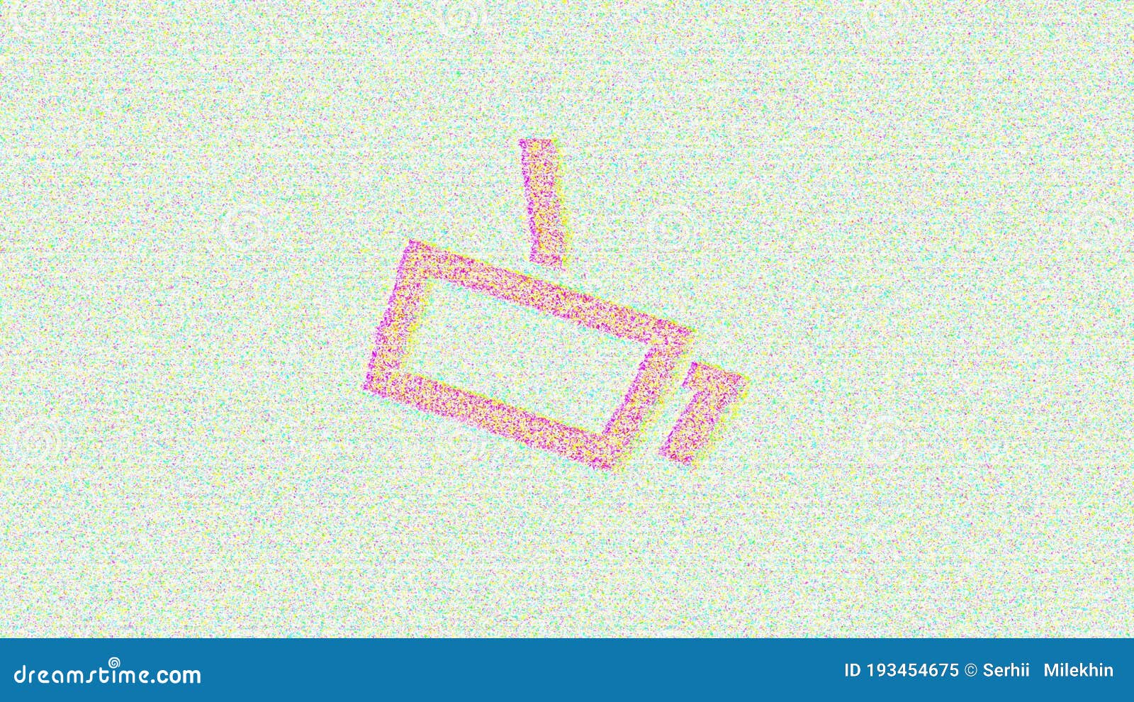 Security Camera with Digital Glitch Effect in Surveillance. Dynamic Old