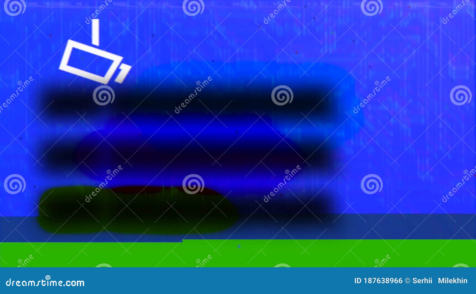 Security Camera in Glitch Effect. Bad Signal Stock Footage Video of