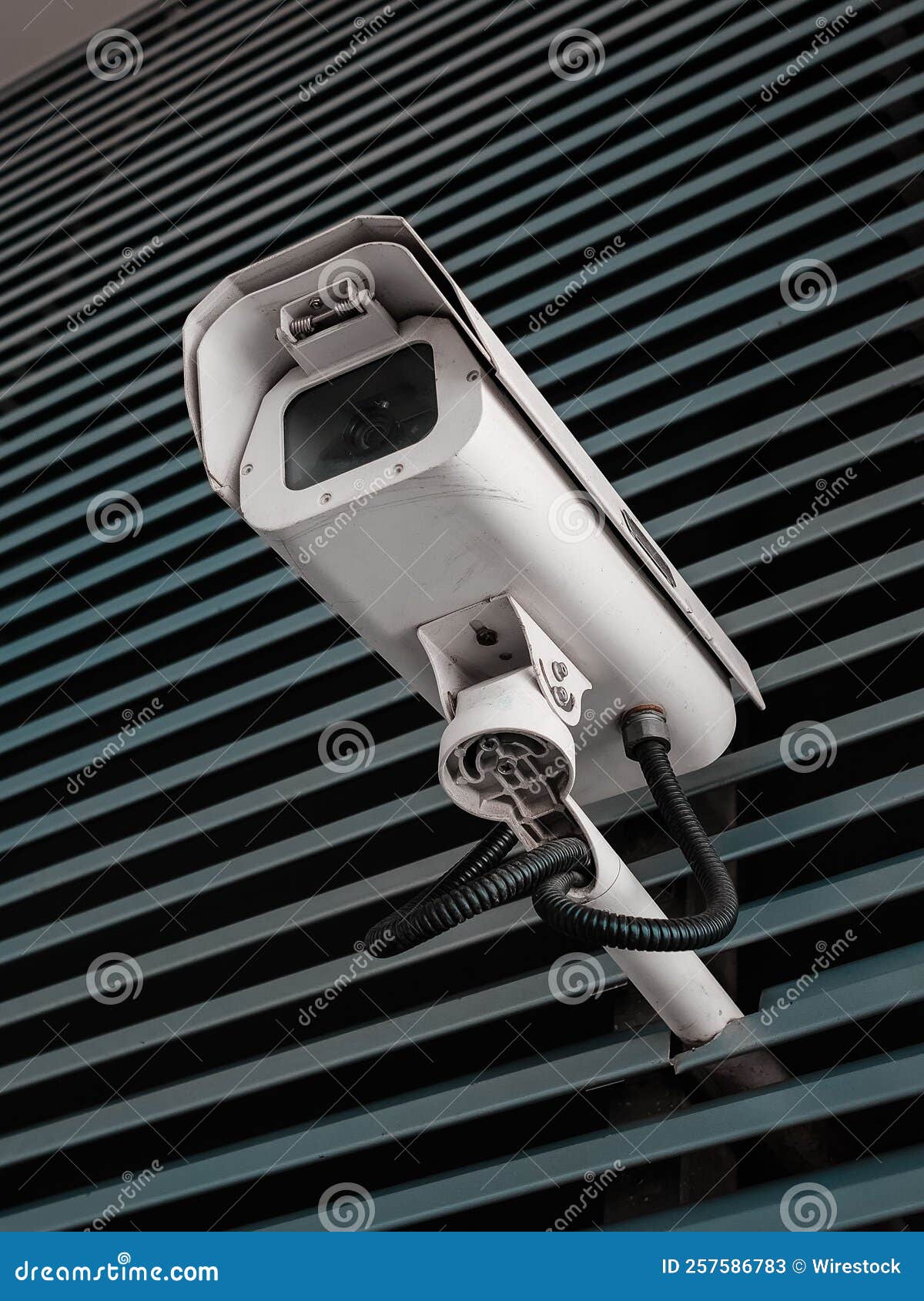 Security Camera Installed on a Wall of the City. Stock Image Image of privacy, safe 257586783