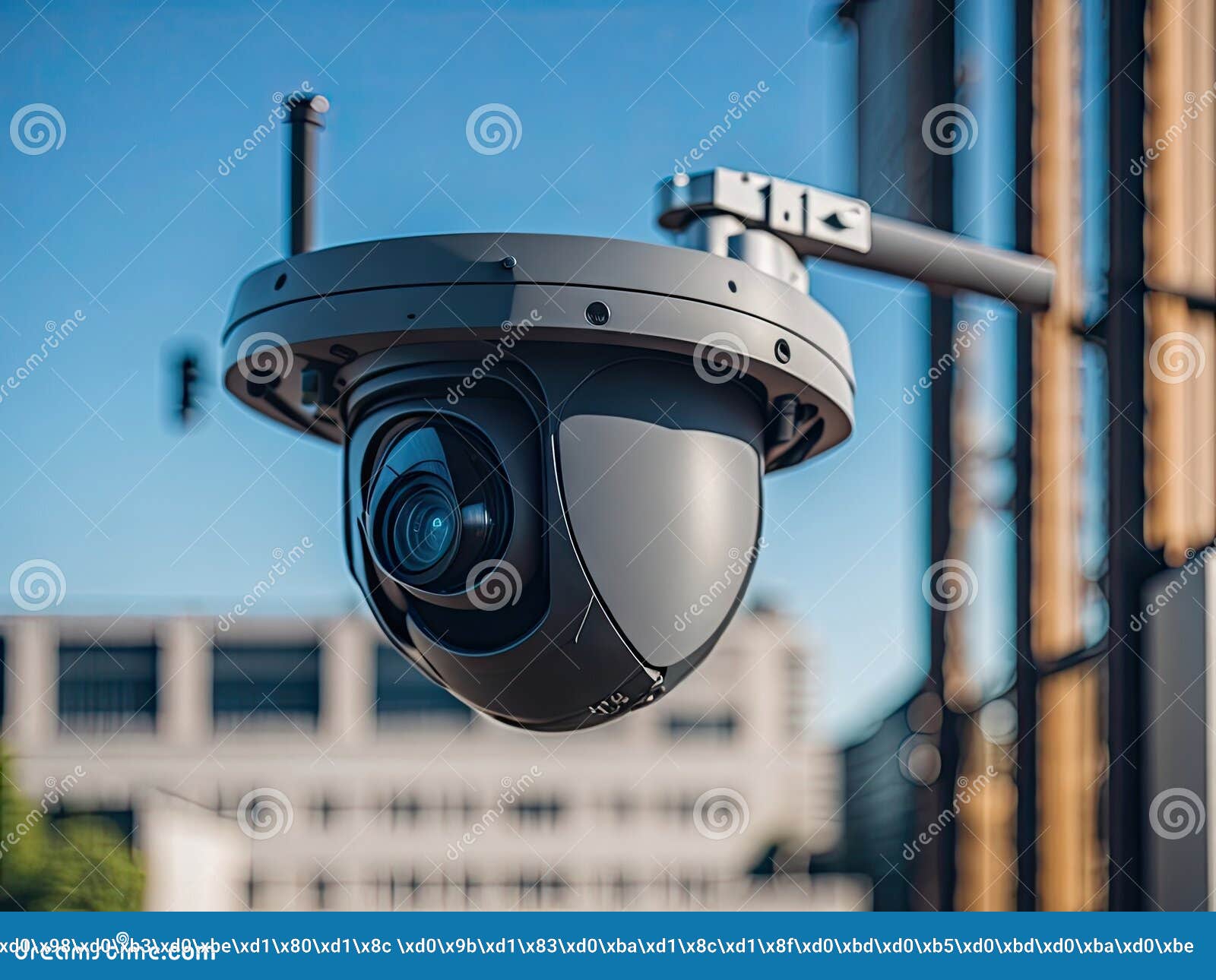 Security Camera on Modern Building Ai Generative Stock Illustration Circuit Diagram