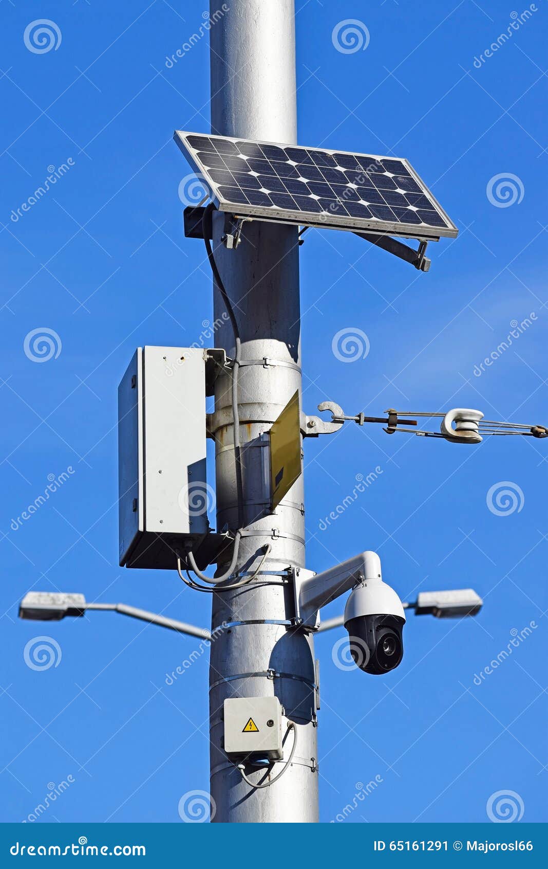 Security Camera on the Street Stock Image Image of pillar, burglar