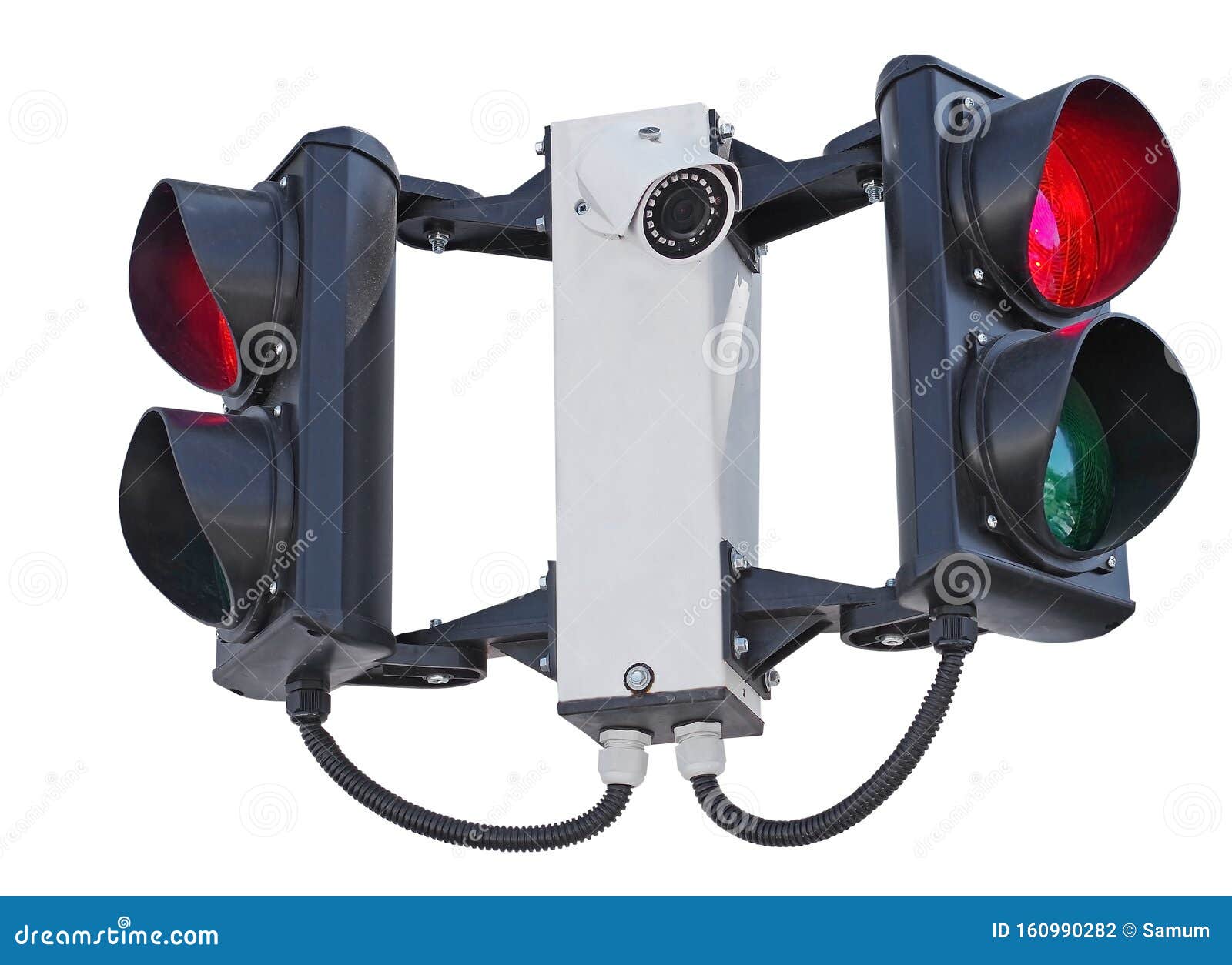 Security Camera with Traffic Light Stock Photo Image of road, optics