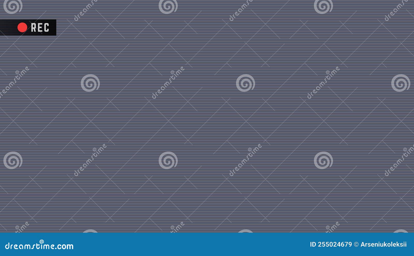 Security Camera 16x9 Video Frame. Camcorder Ui Overlay Stock Vector